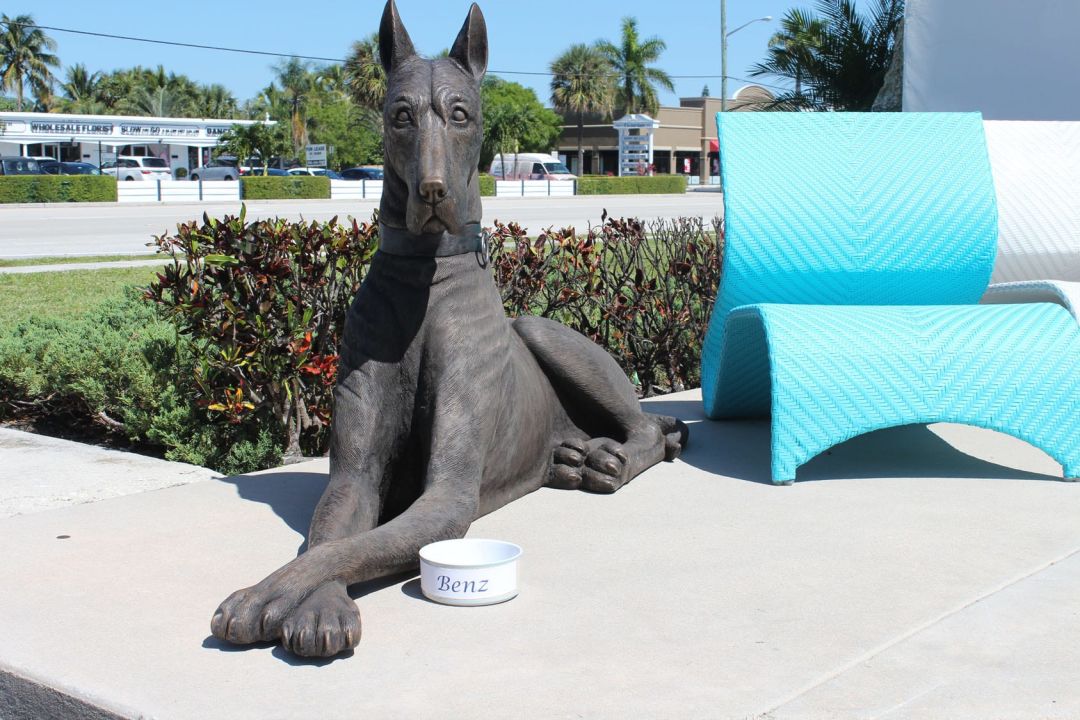 Large Dog Sculpture, Modern Design