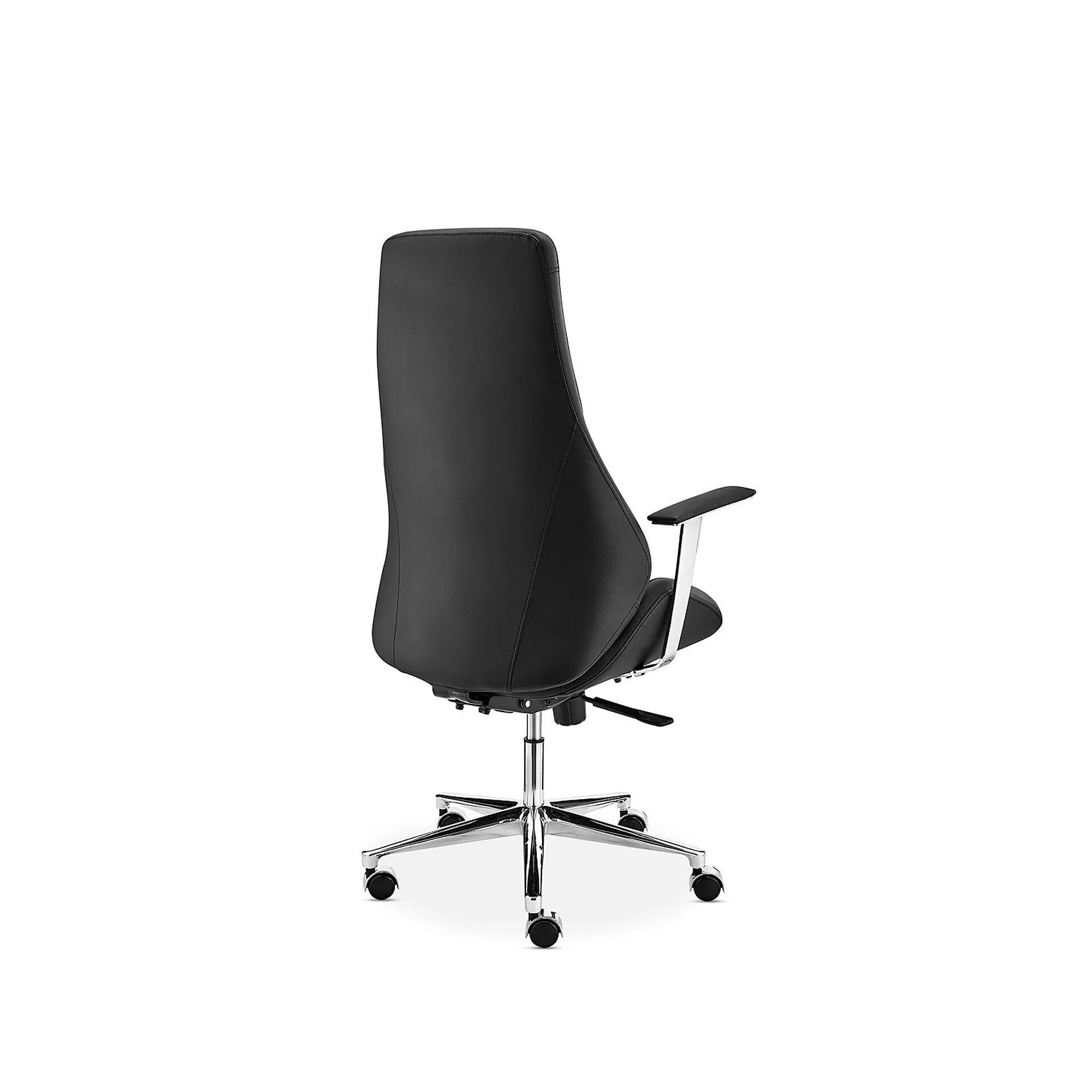 Bergen High Back Office Chair, angled rear view highlighting curved high back design and sturdy frame.