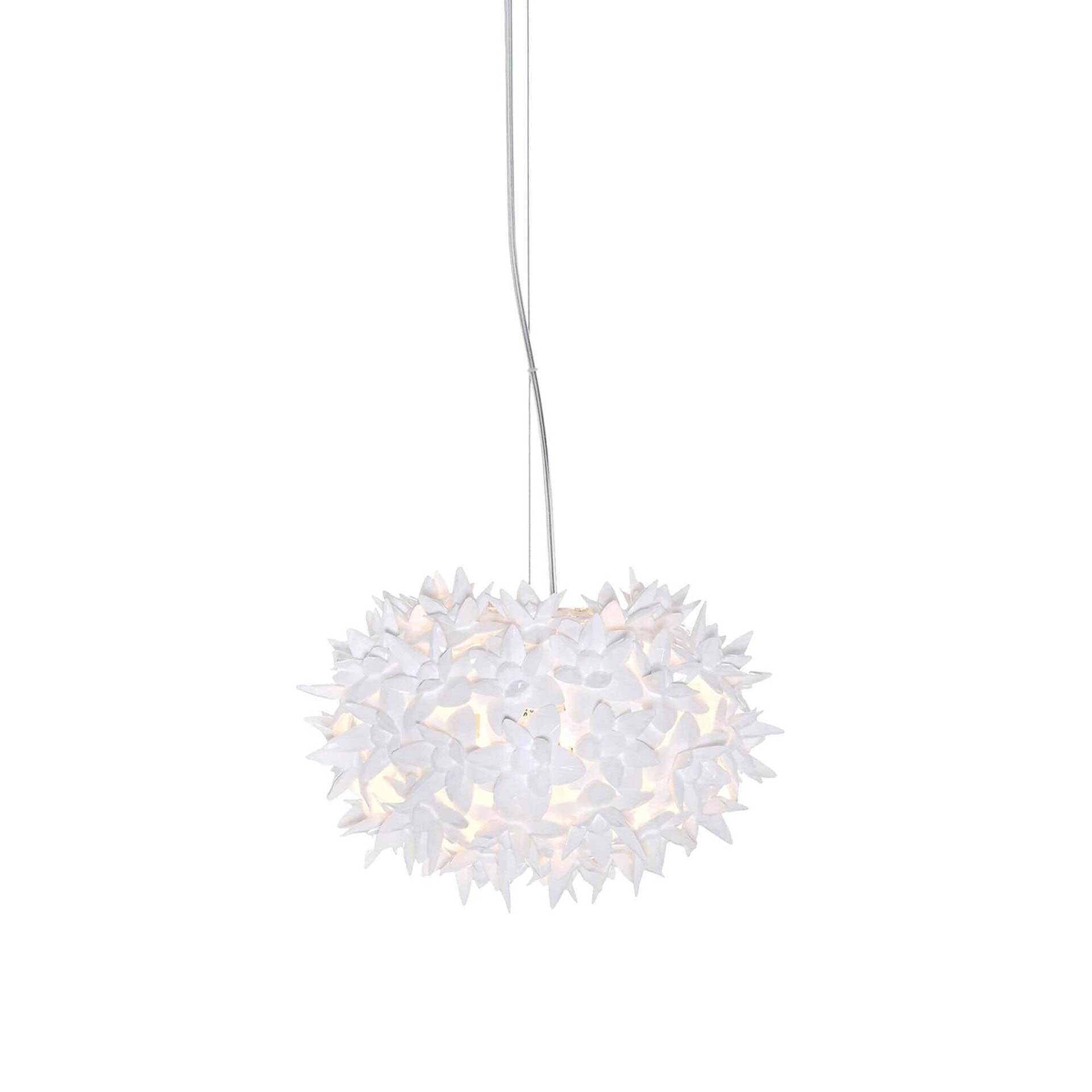 Contemporary white leaf pendant light fixture for modern interiors.