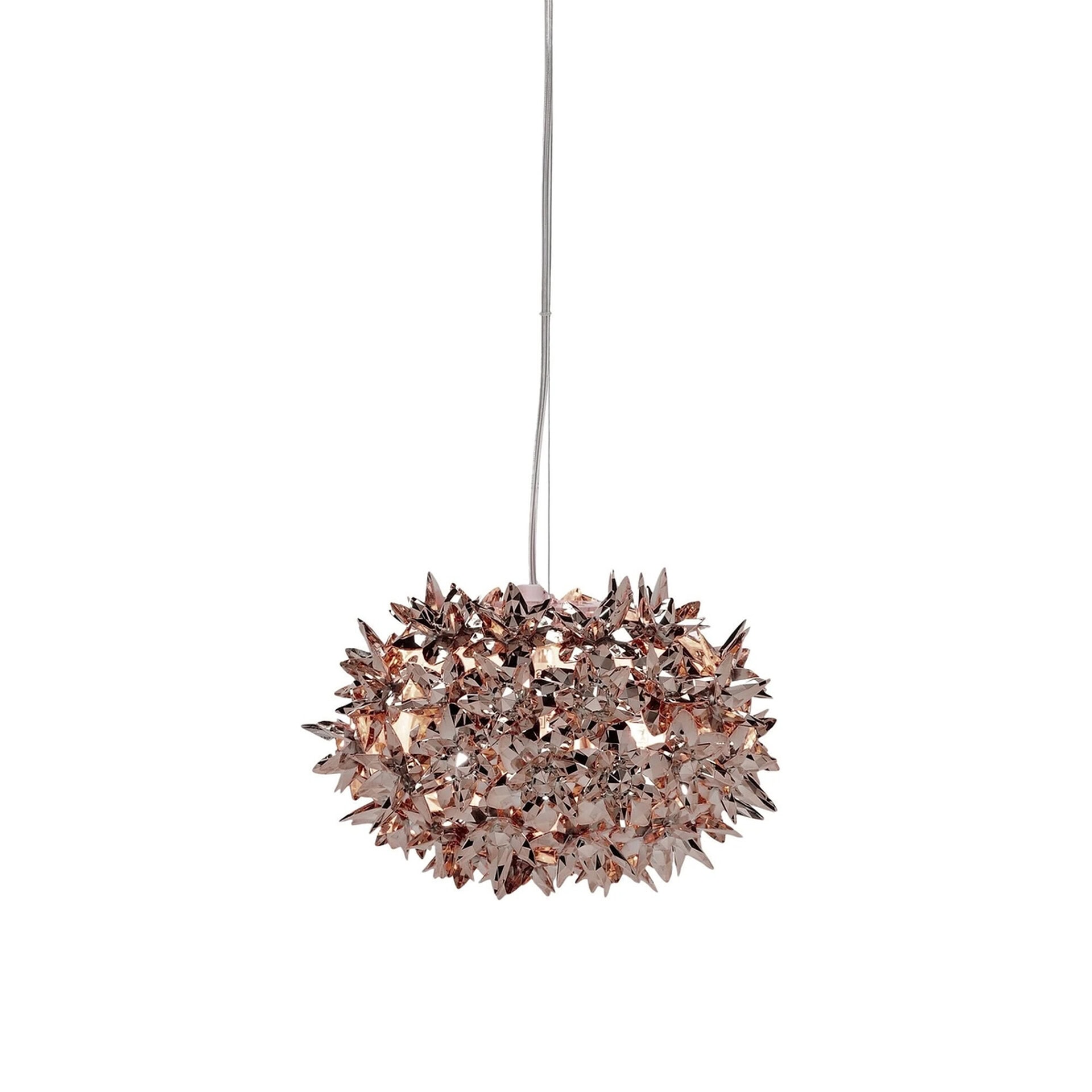 Elegant rose gold pendant light with spiked design for modern interiors.