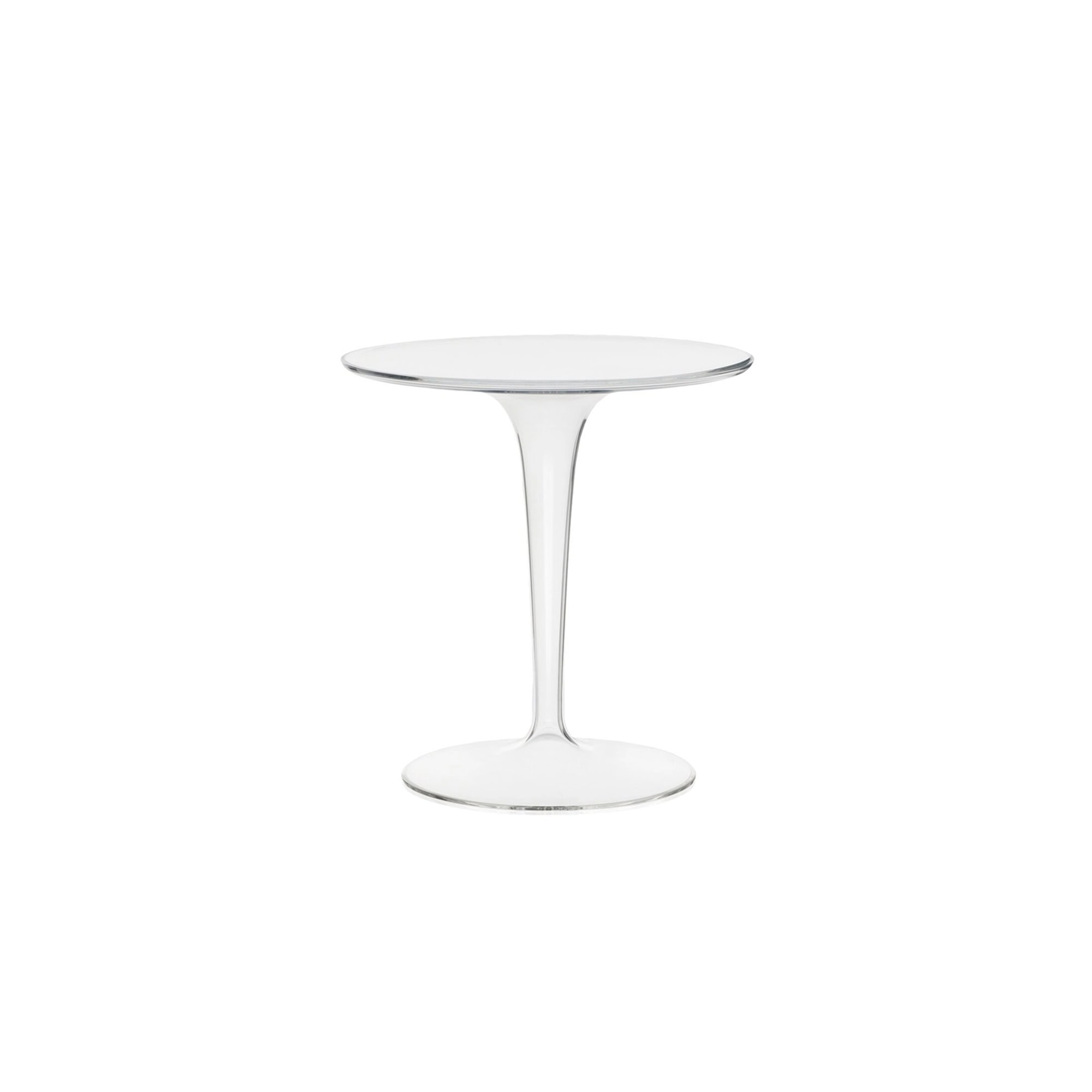 Studio product shot of the Tip Top Table in white finish on plain background.