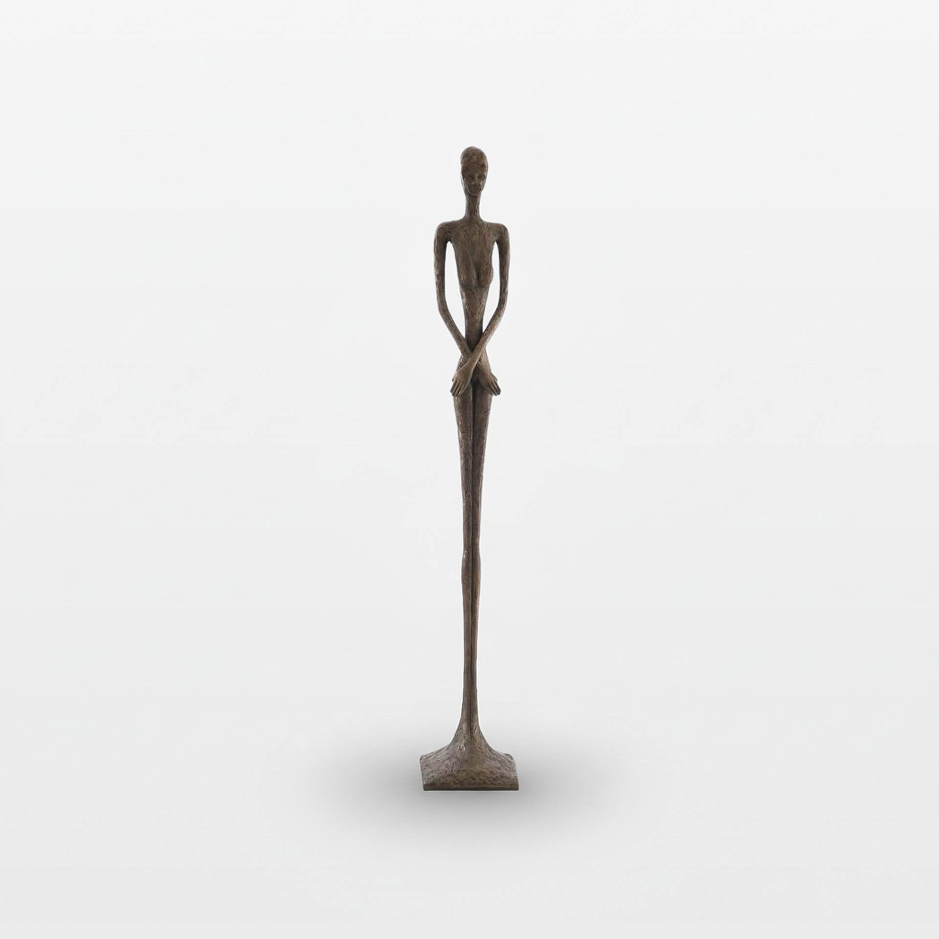 Stylish wooden sculpture art piece for contemporary interior decor and statement art display.
