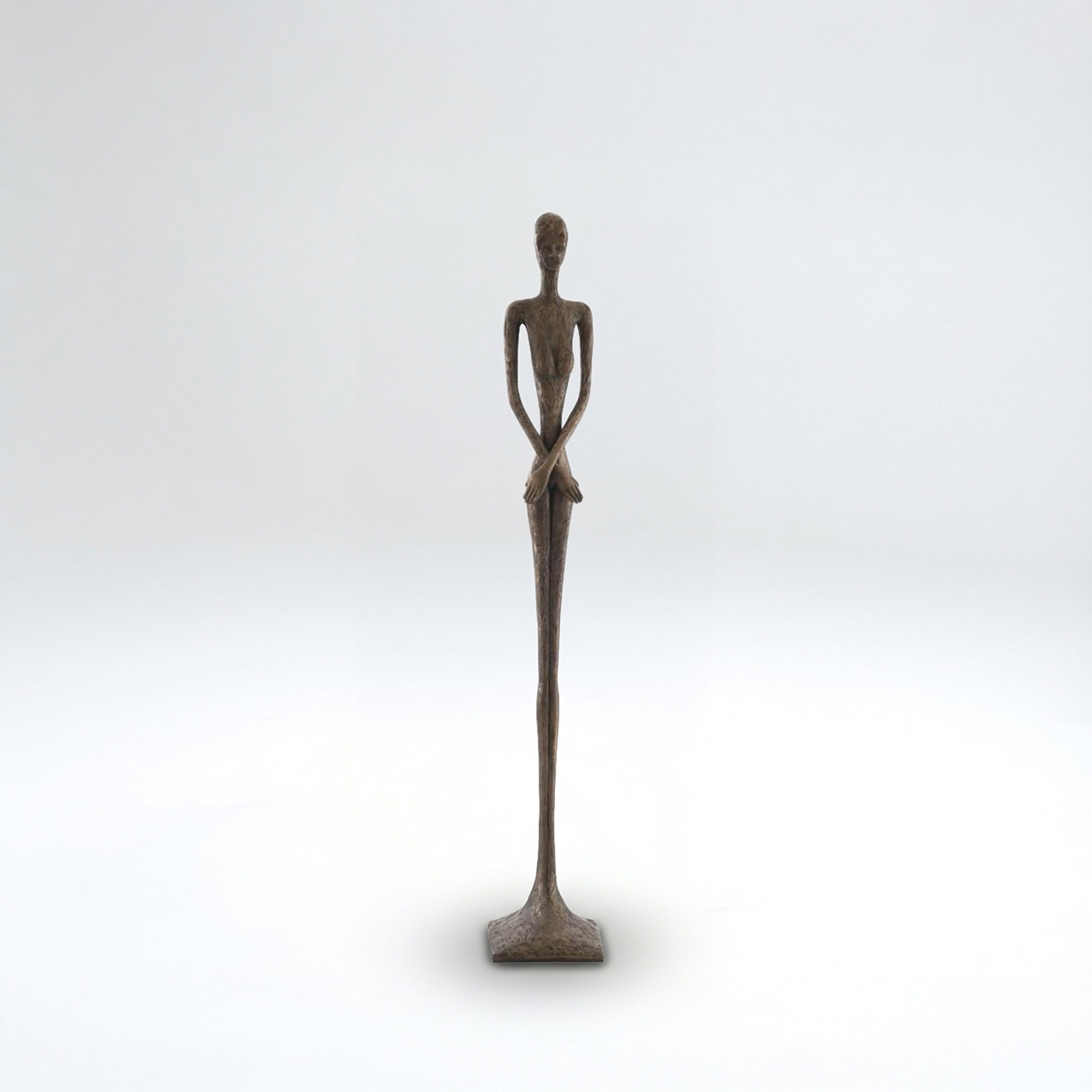 Stylish wooden sculpture art piece for contemporary interior decor and statement art display.