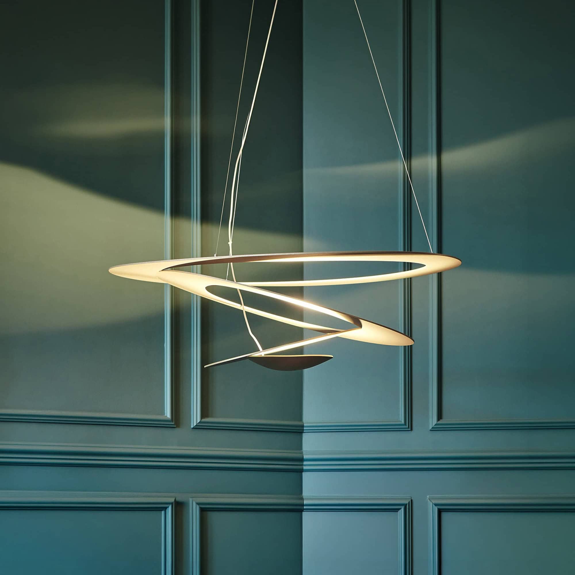 Elegant sculptural pendant light for modern interiors.