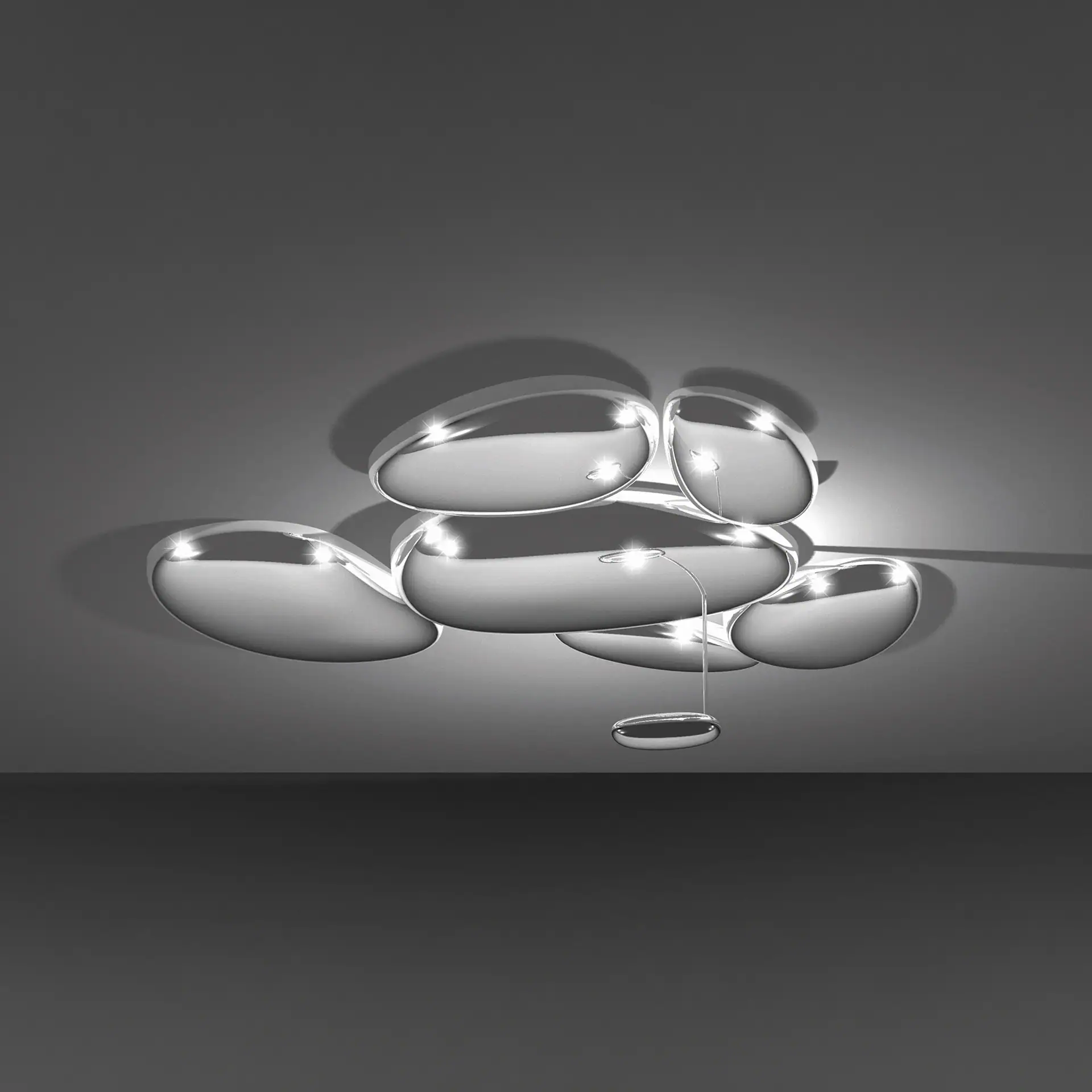 Modern LED ceiling light fixture with sleek oval design for contemporary interiors.