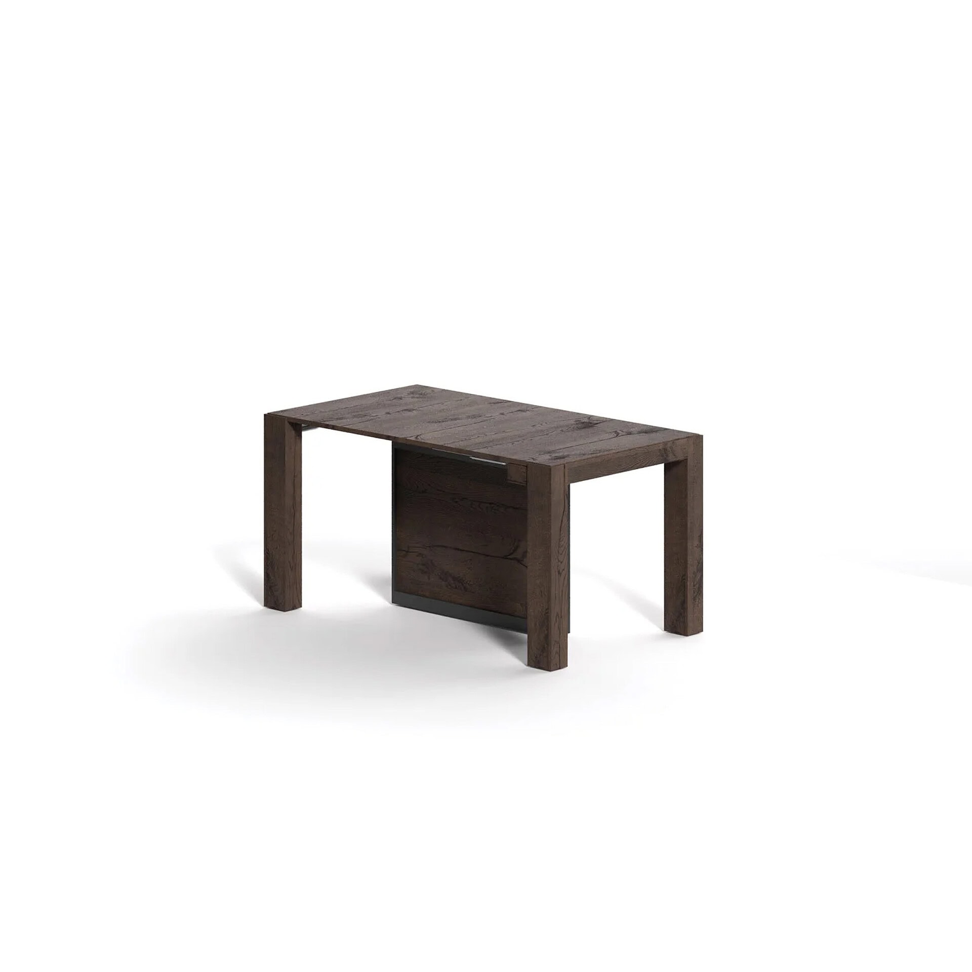 Extendable wooden console table for versatile home decor and space-saving solutions.