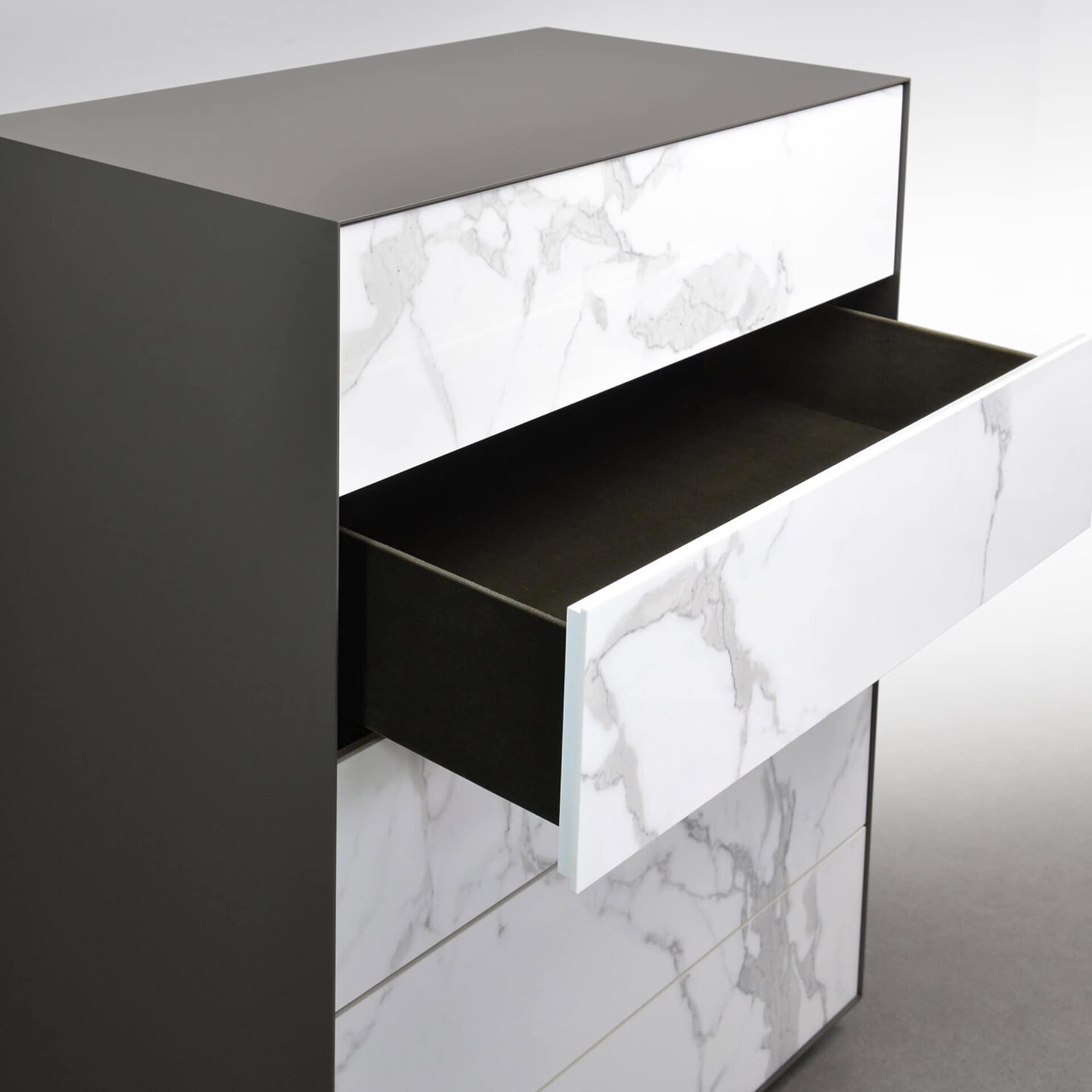 Stylish Boulevard 6-Drawer Dresser with marble finish for contemporary bedrooms.