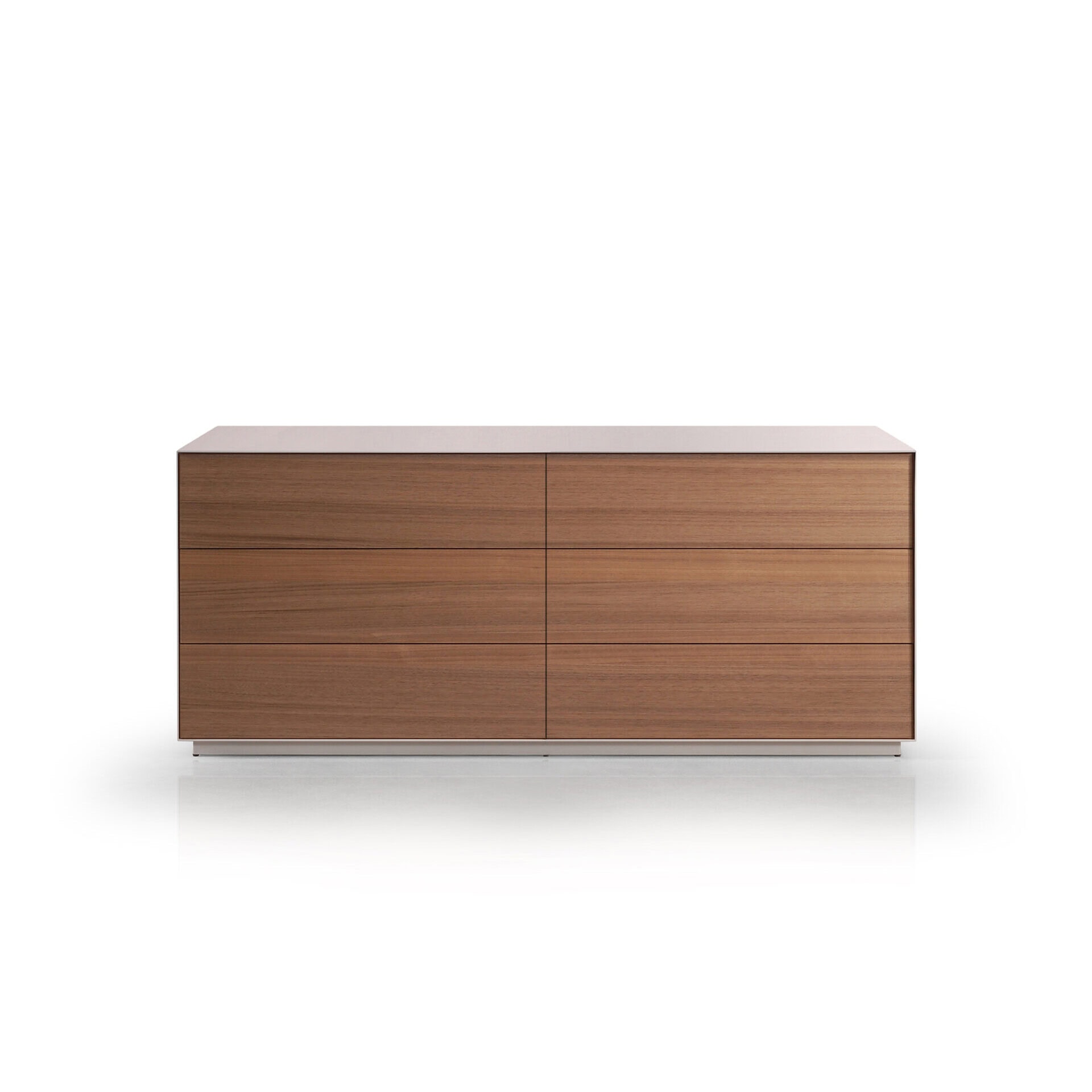 Elegant Boulevard 6-Drawer Dresser with sleek wood finish, perfect for bedroom organization and cont.