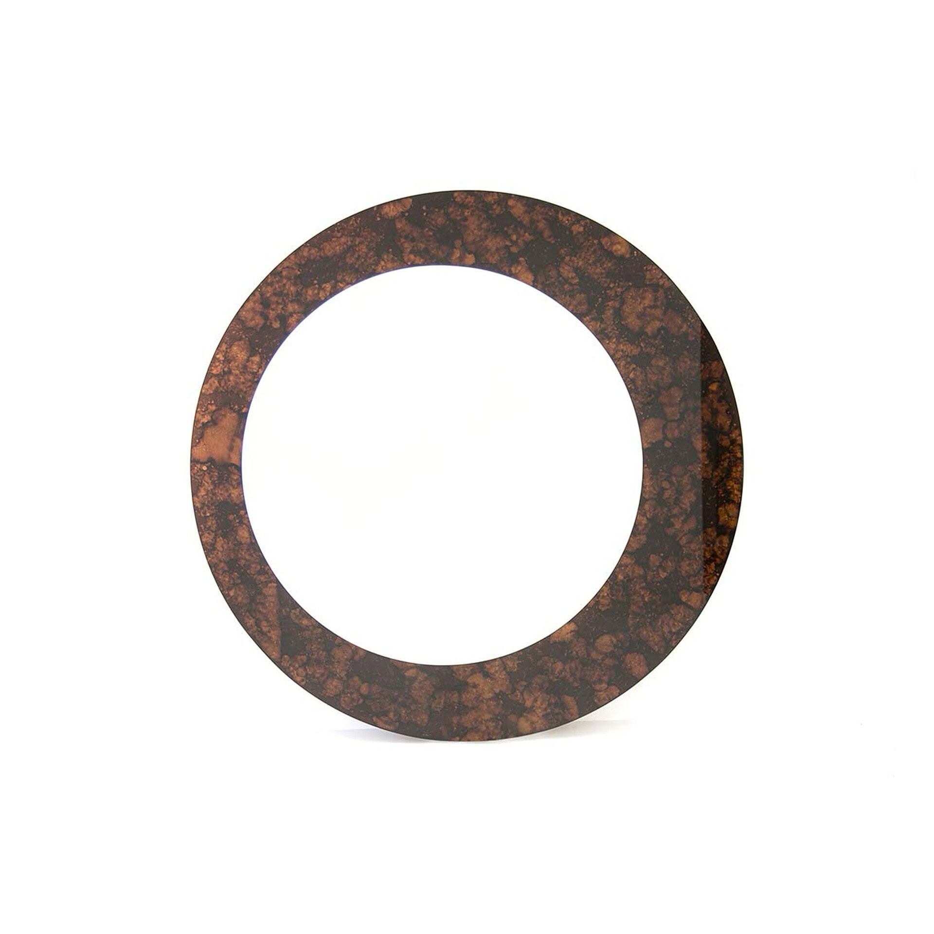 Olio Mirror with deep bronze glass frame, clean cutout product view.