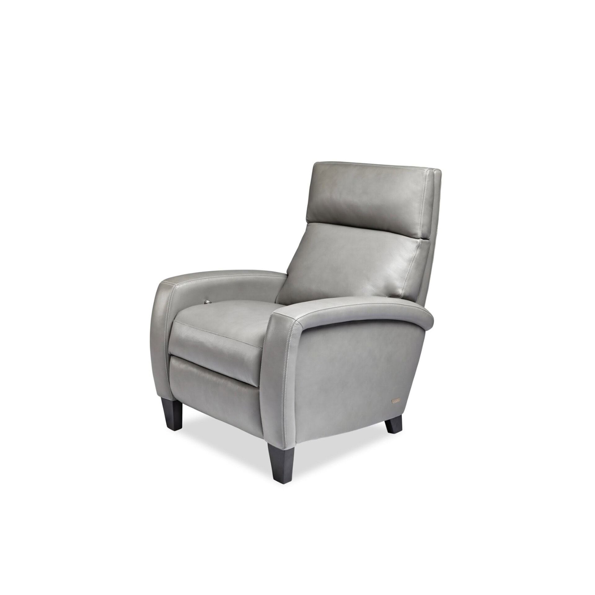 Dexter Comfort Recliner side view in upright position.