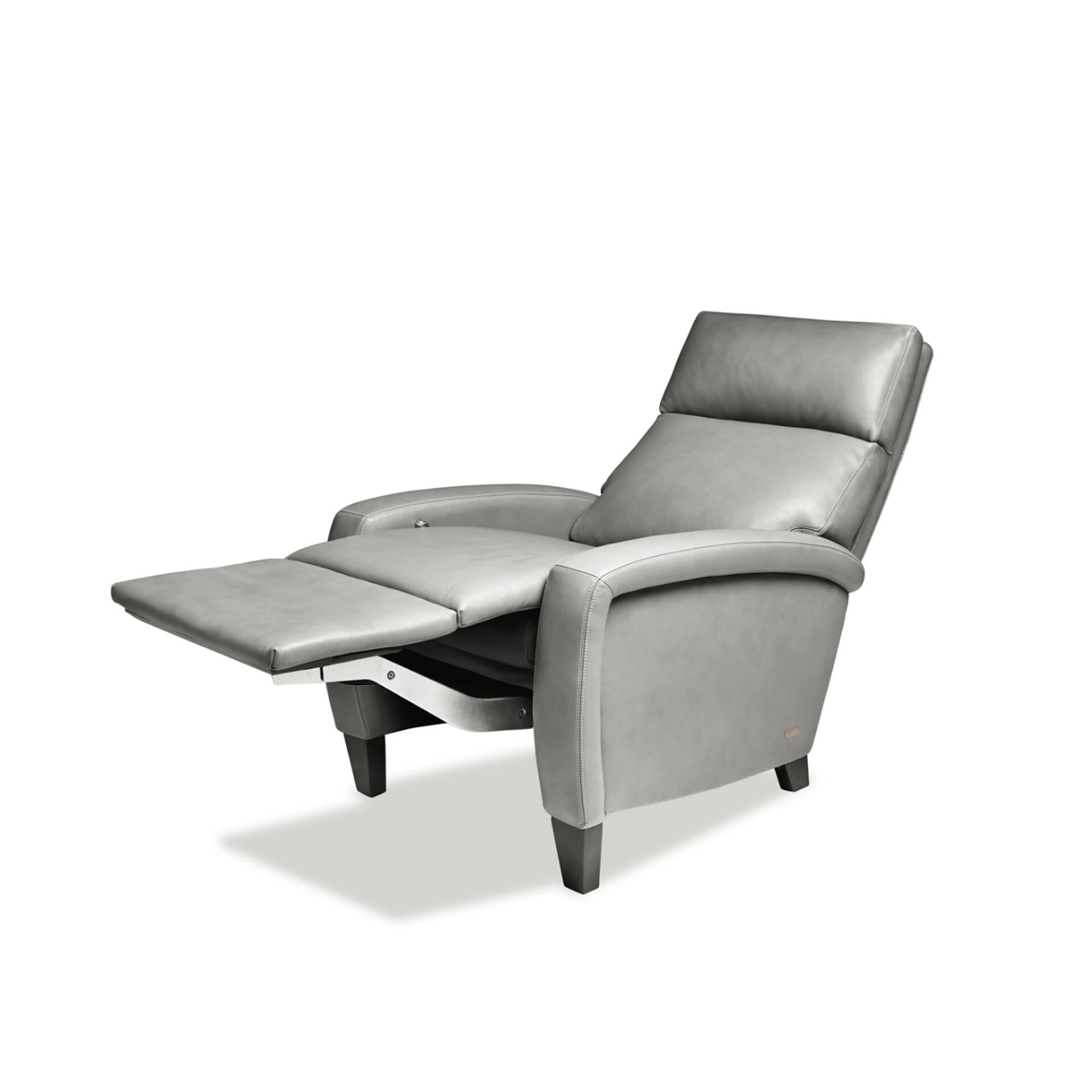 Dexter Comfort Recliner fully extended with footrest open.