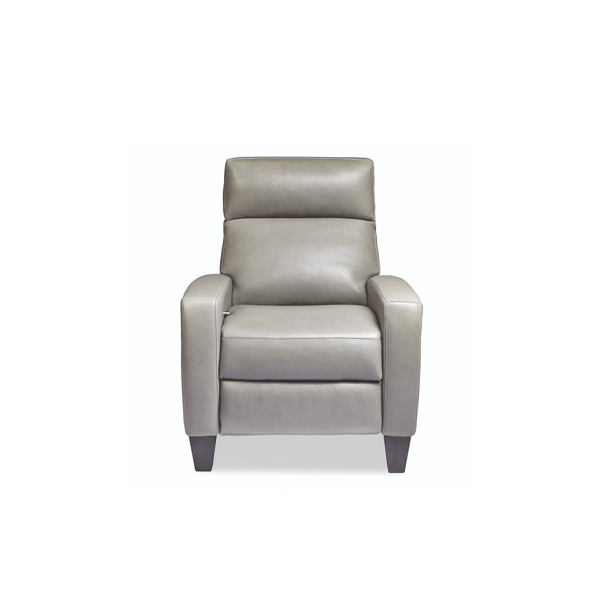 Dexter Comfort Recliner front view with padded arms and headrest.