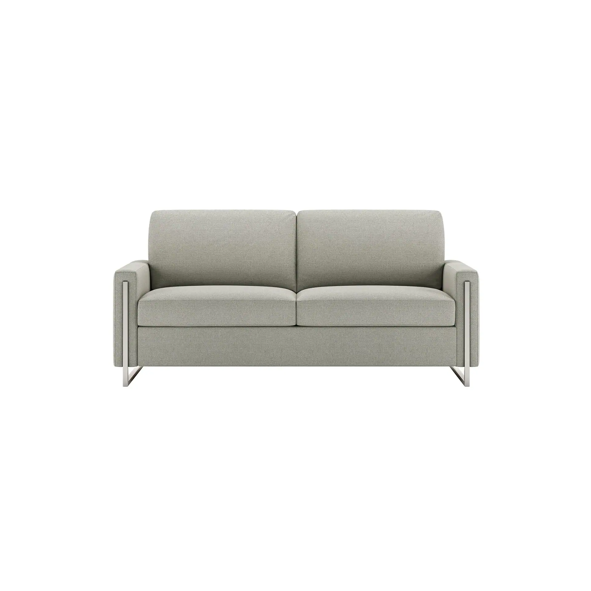 Sklar Furnishings Sulley Comfort Sleeper Sofa in light fabric.