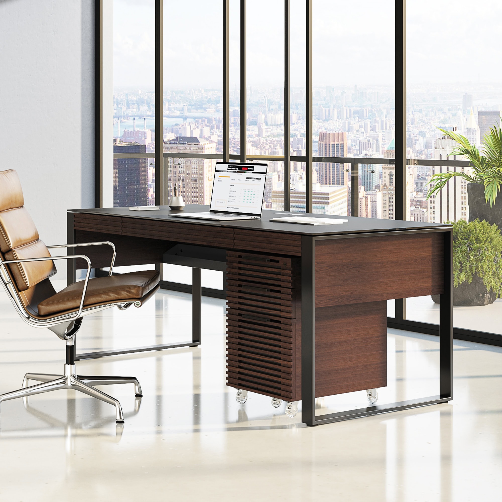 Stance Lift Desk - bdi-corridorexecutivedesk-1