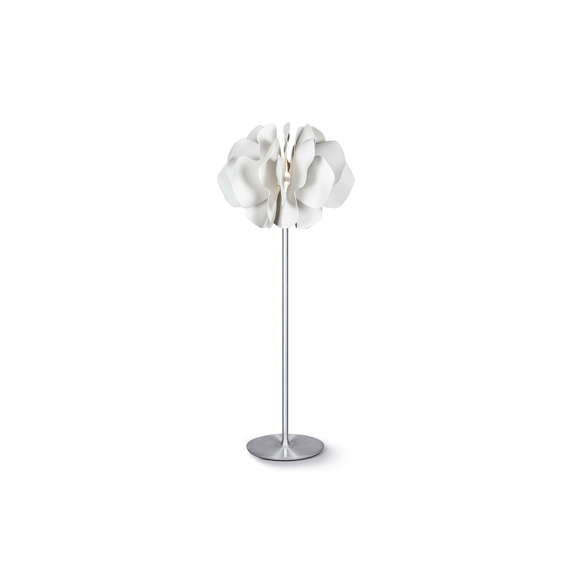 Studio product image of the Nightbloom Floor Lamp in white porcelain finish.