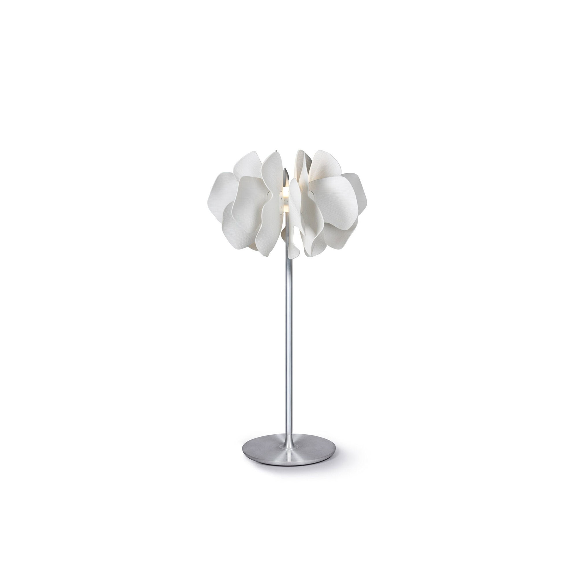 Nightbloom Floor Lamp, matte white porcelain, front view