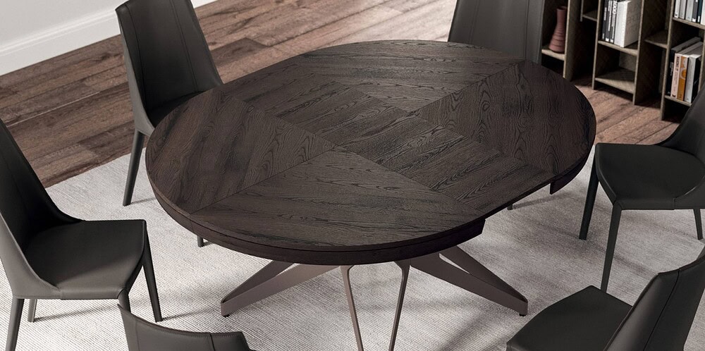 Ozzio Big Round Extendable Dining Table By Ozzio Italia | Sklar Furnishings
