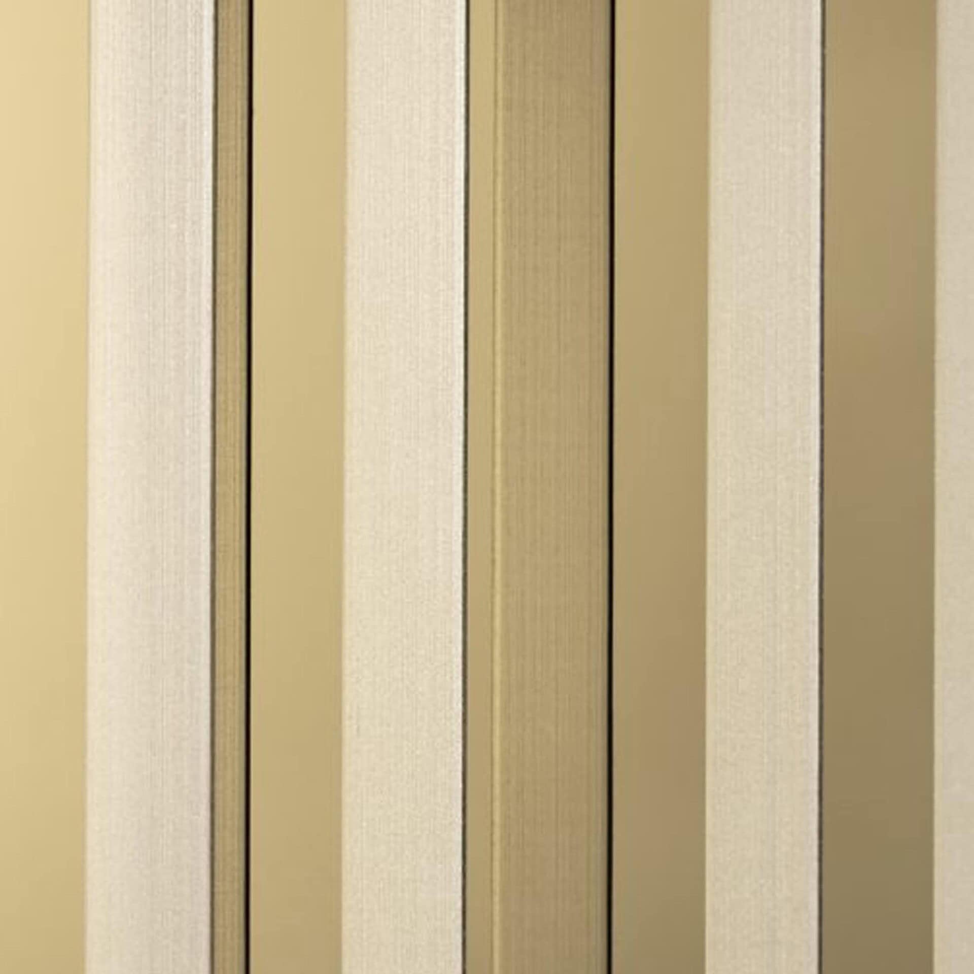 Close-up of the London Glass Buffet glass door panels in vertical striped finish.