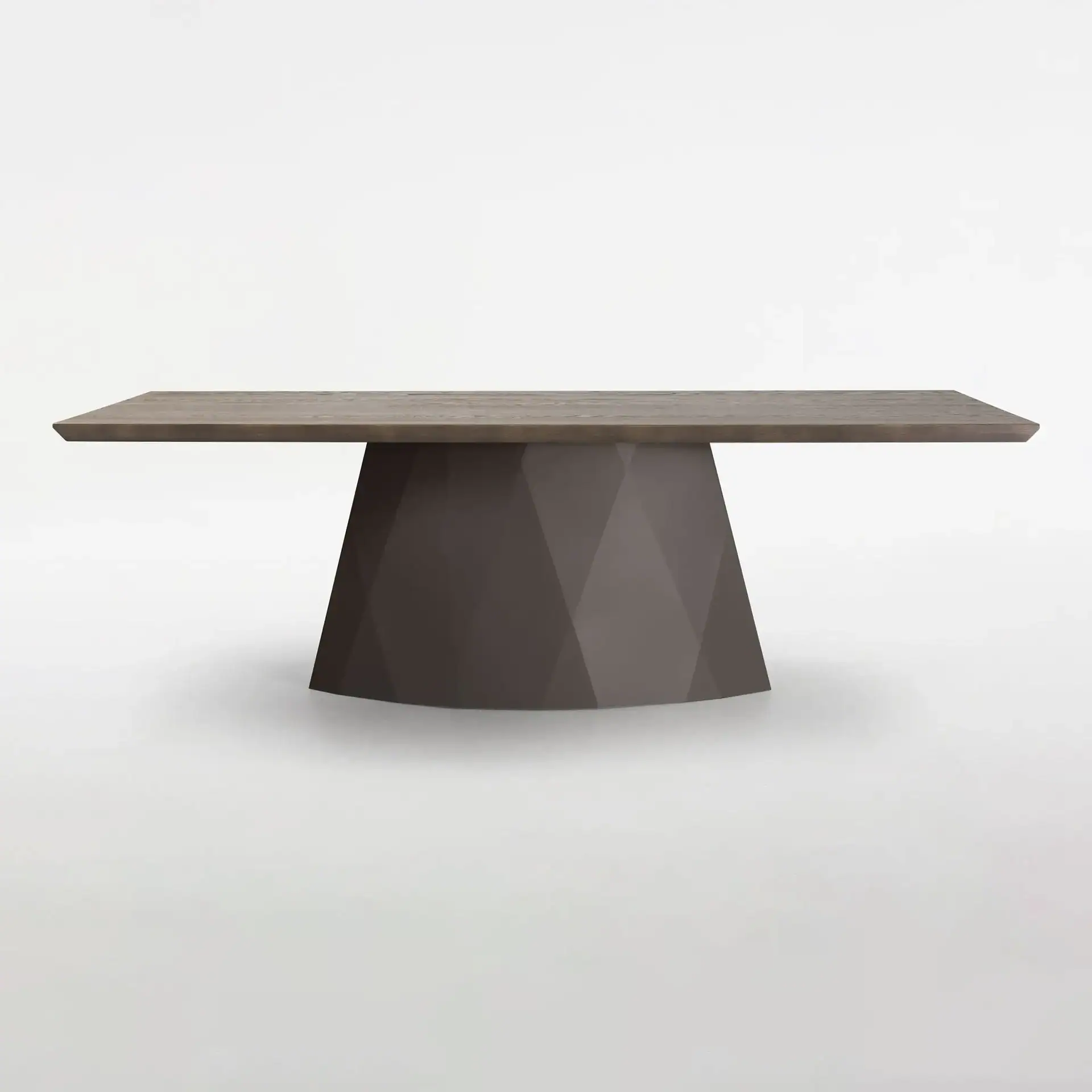 Sklar Furnishings Diamond Dining Table with geometric base.
