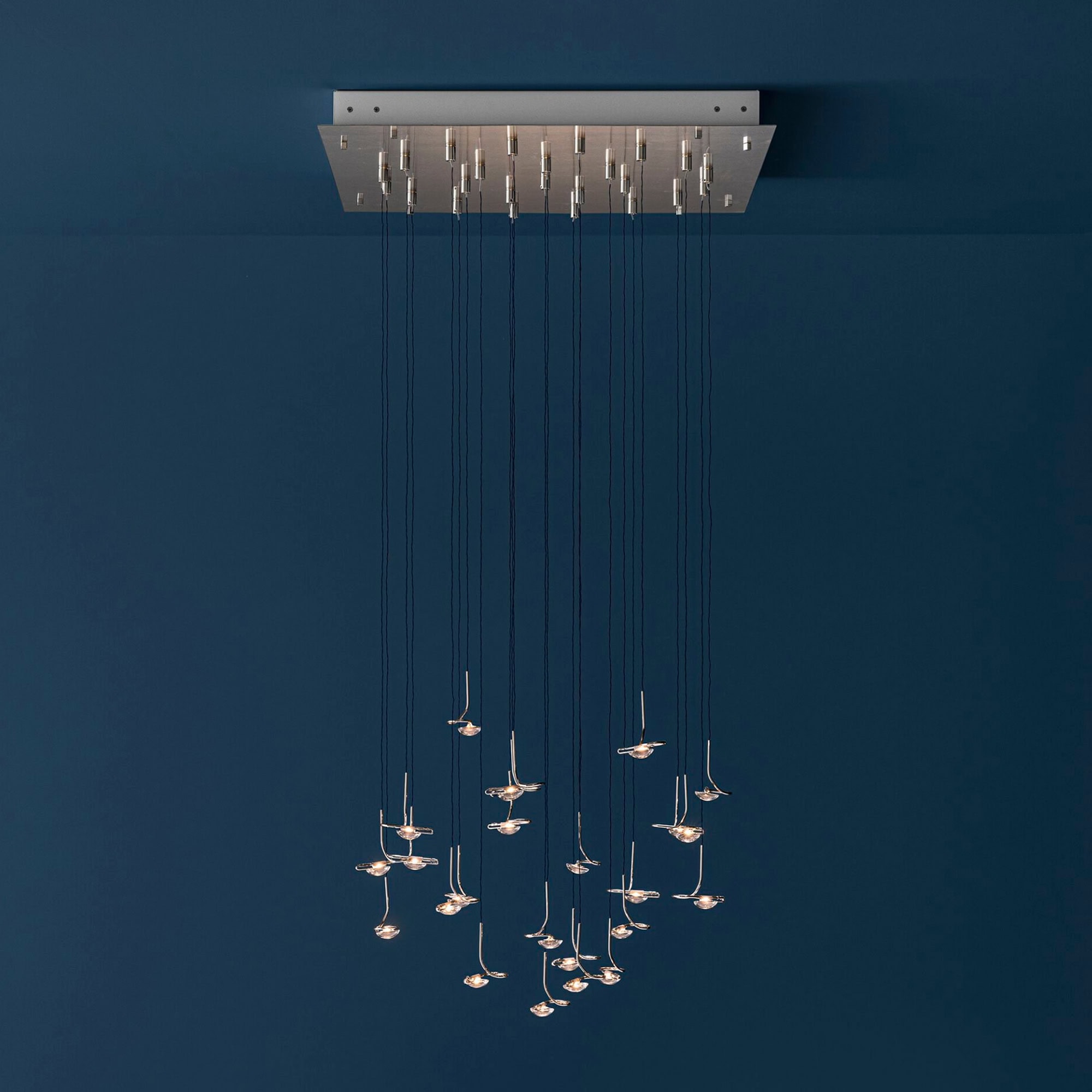 Jackie O Sculptural Glass LED Chandelier | Lighting And