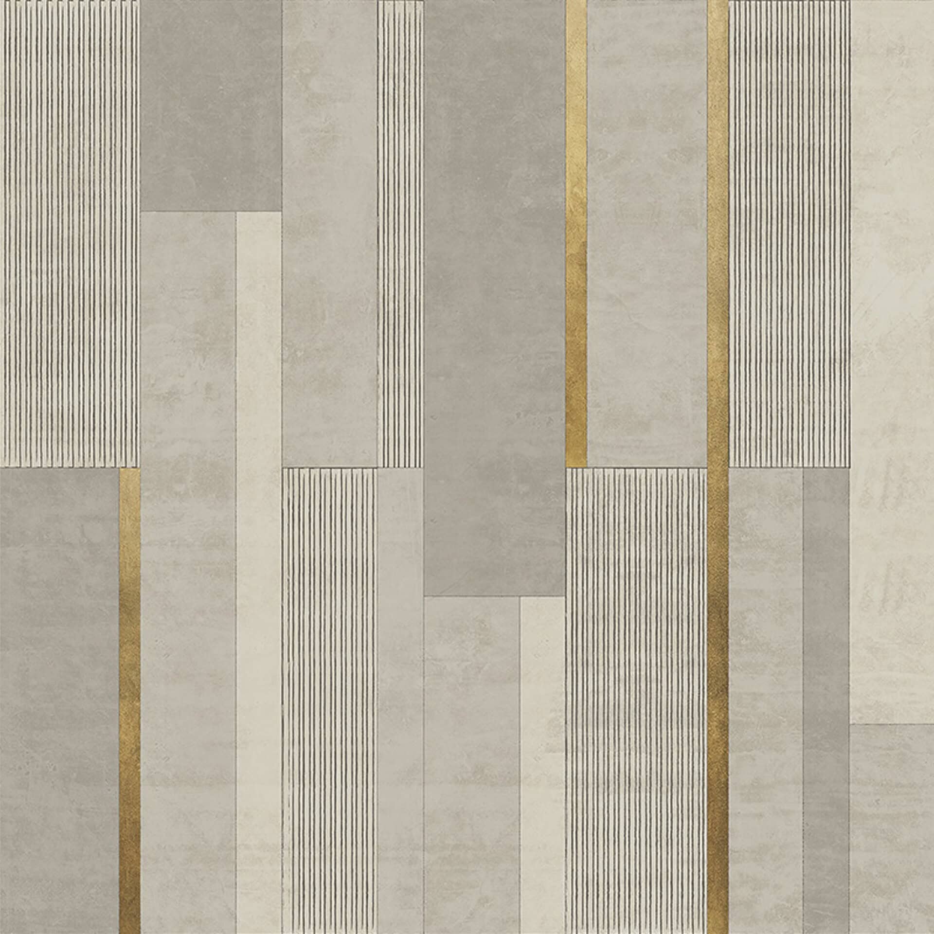 Dynasty Geometric Designer Wallpaper 18009-1 in neutral beige and gold tones.