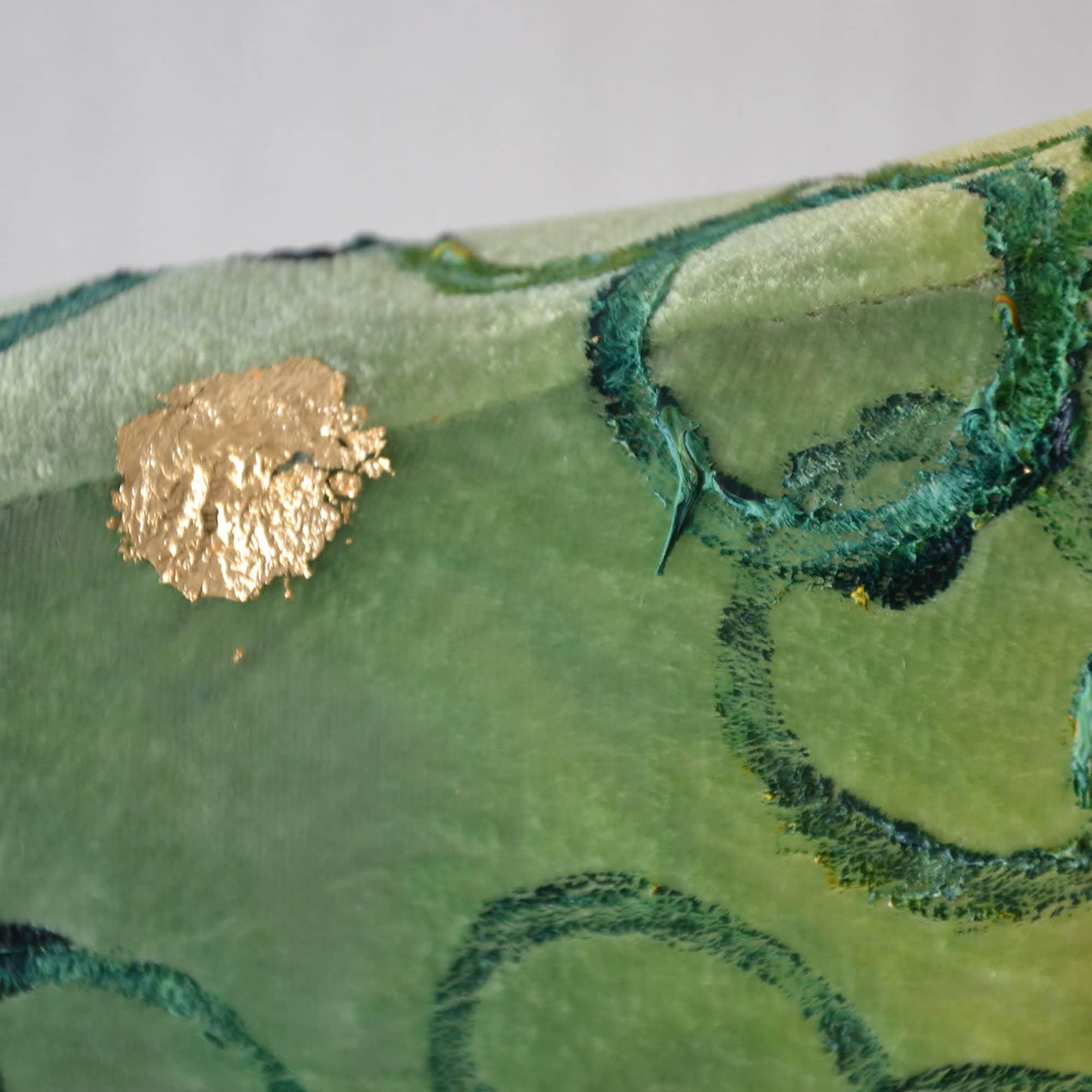 Little Green Joyful Fish Velvet Sculpture - annapaolacibin-littlegreenjoyfulfishvelvetsculpture-2