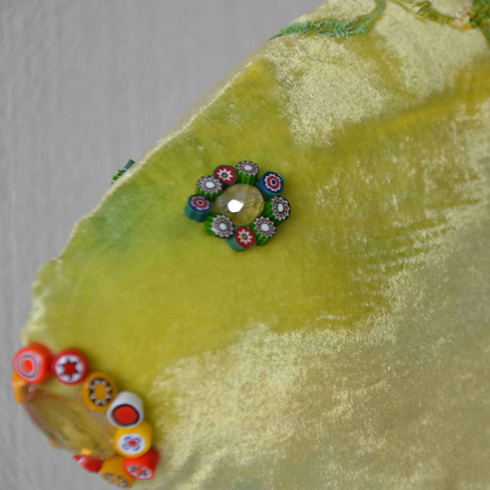 Little Green Joyful Fish Velvet Sculpture - annapaolacibin-littlegreenjoyfulfishvelvetsculpture-3