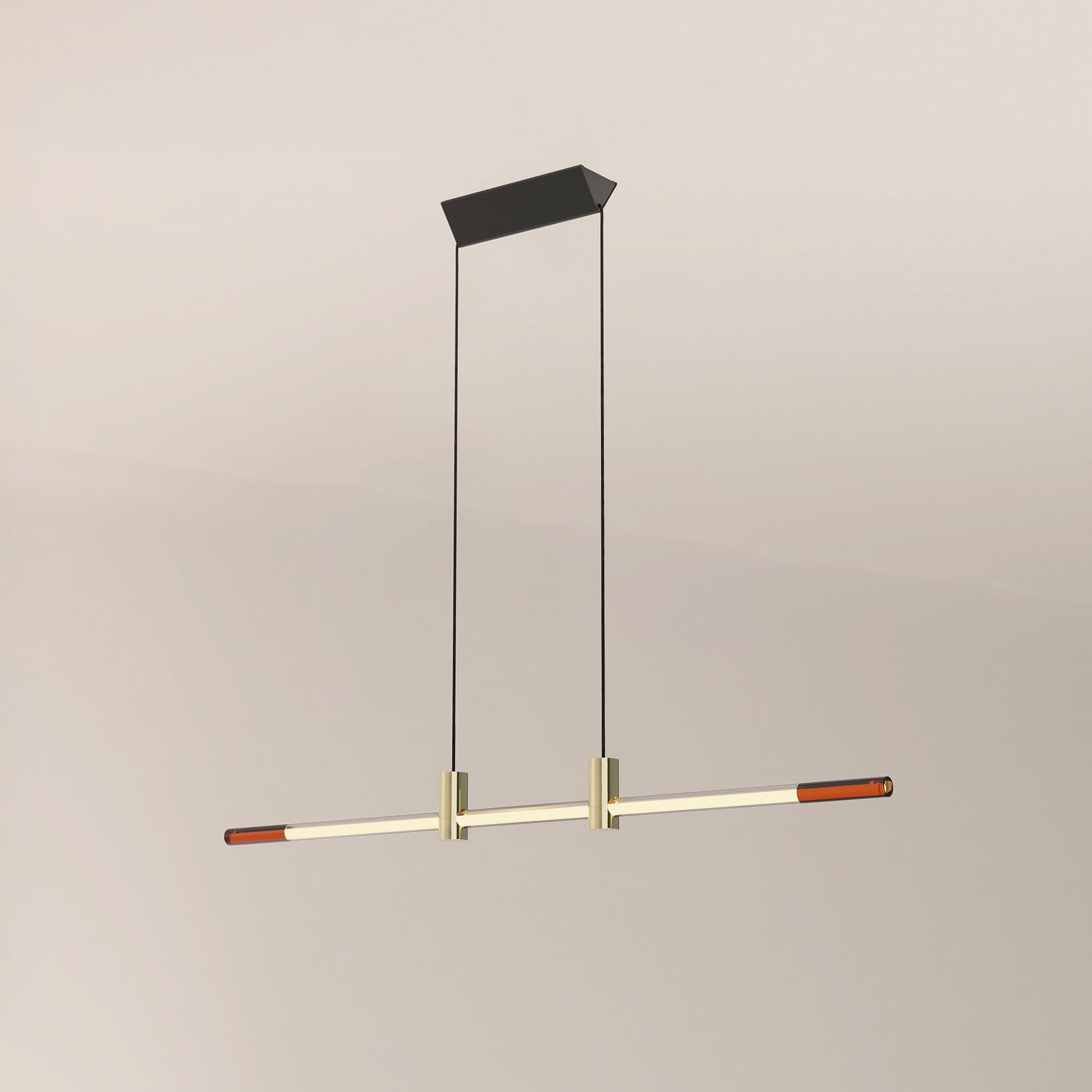 Modern minimalist pendant light from Sklar Furnishings with sleek geometric design.