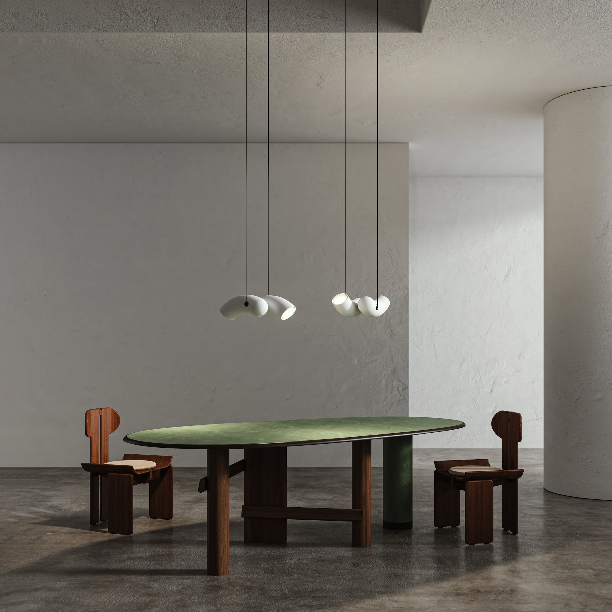 darmes hyphen sculptural pendant light 1