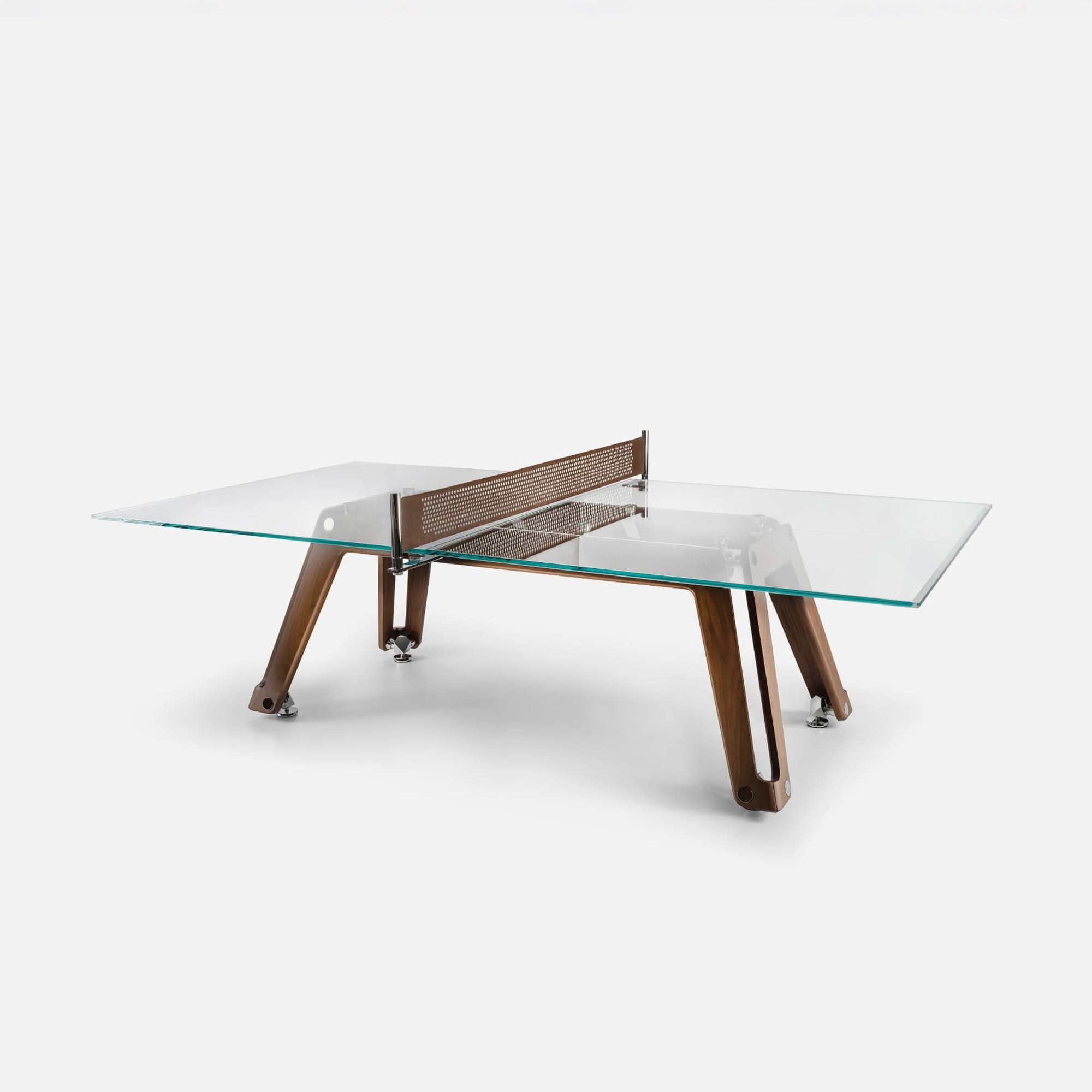 a table with a glass top