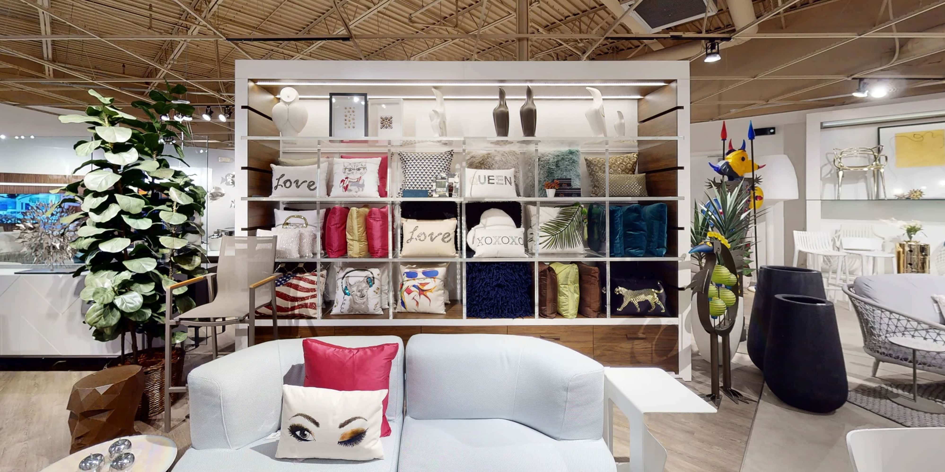 sklar pillow wall | Sklar Furnishings