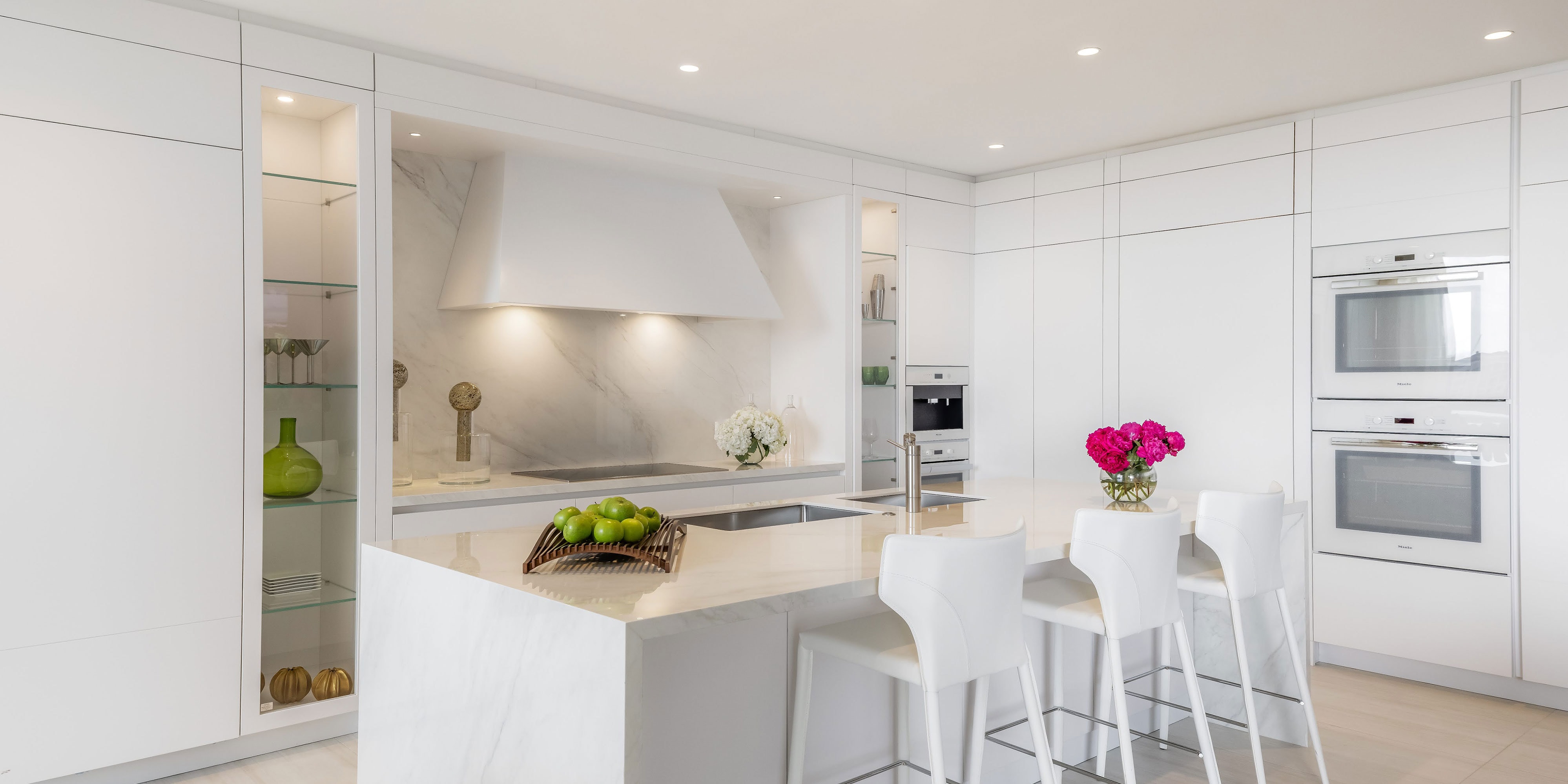 custom kitchen white modern | Sklar Furnishings