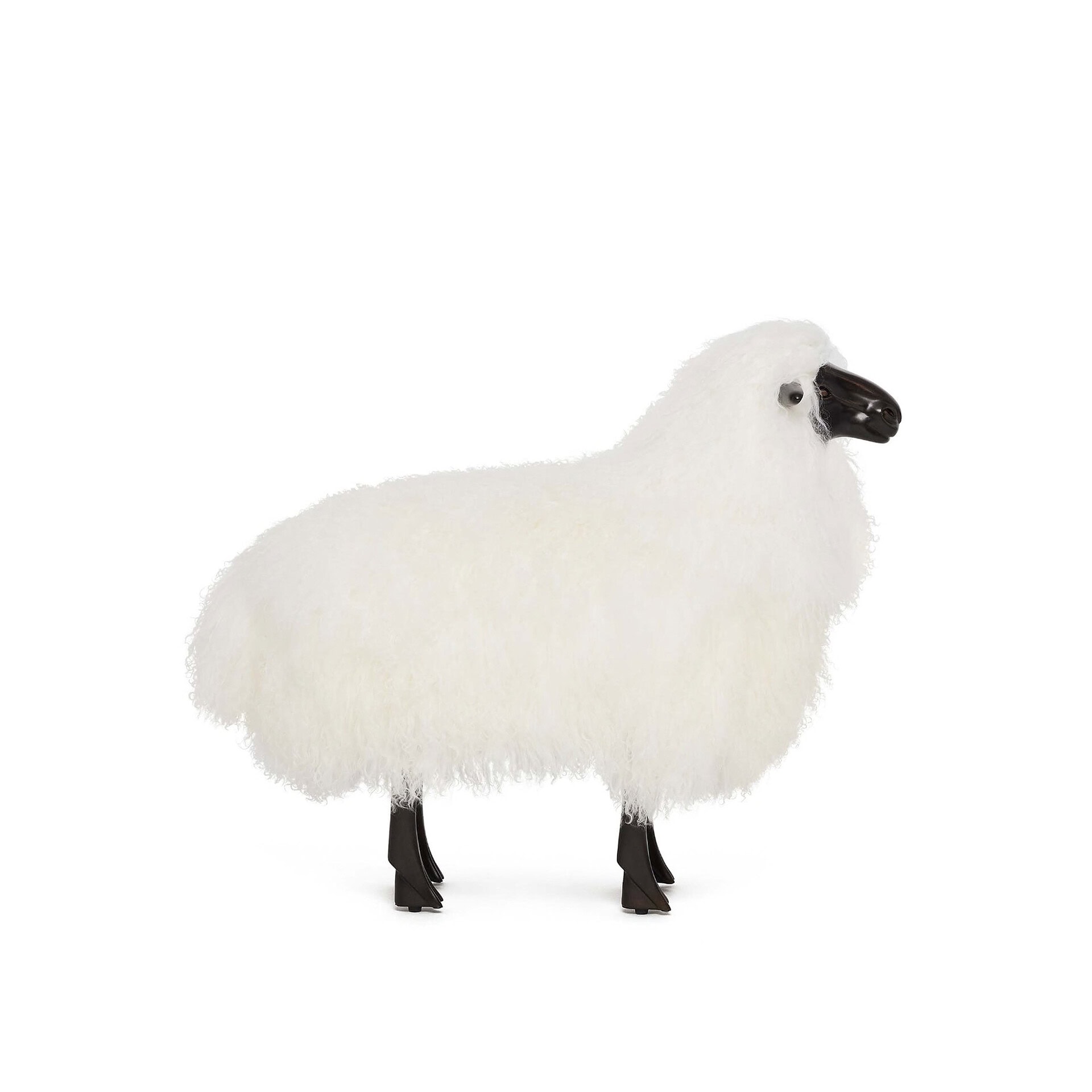 Soft white plush bird toy with black beak and legs, ideal for kids and decor.