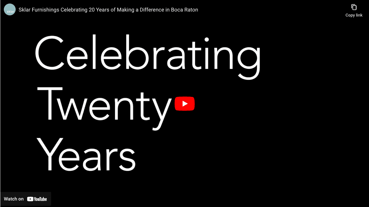 celebrating 20 years | Sklar Furnishings