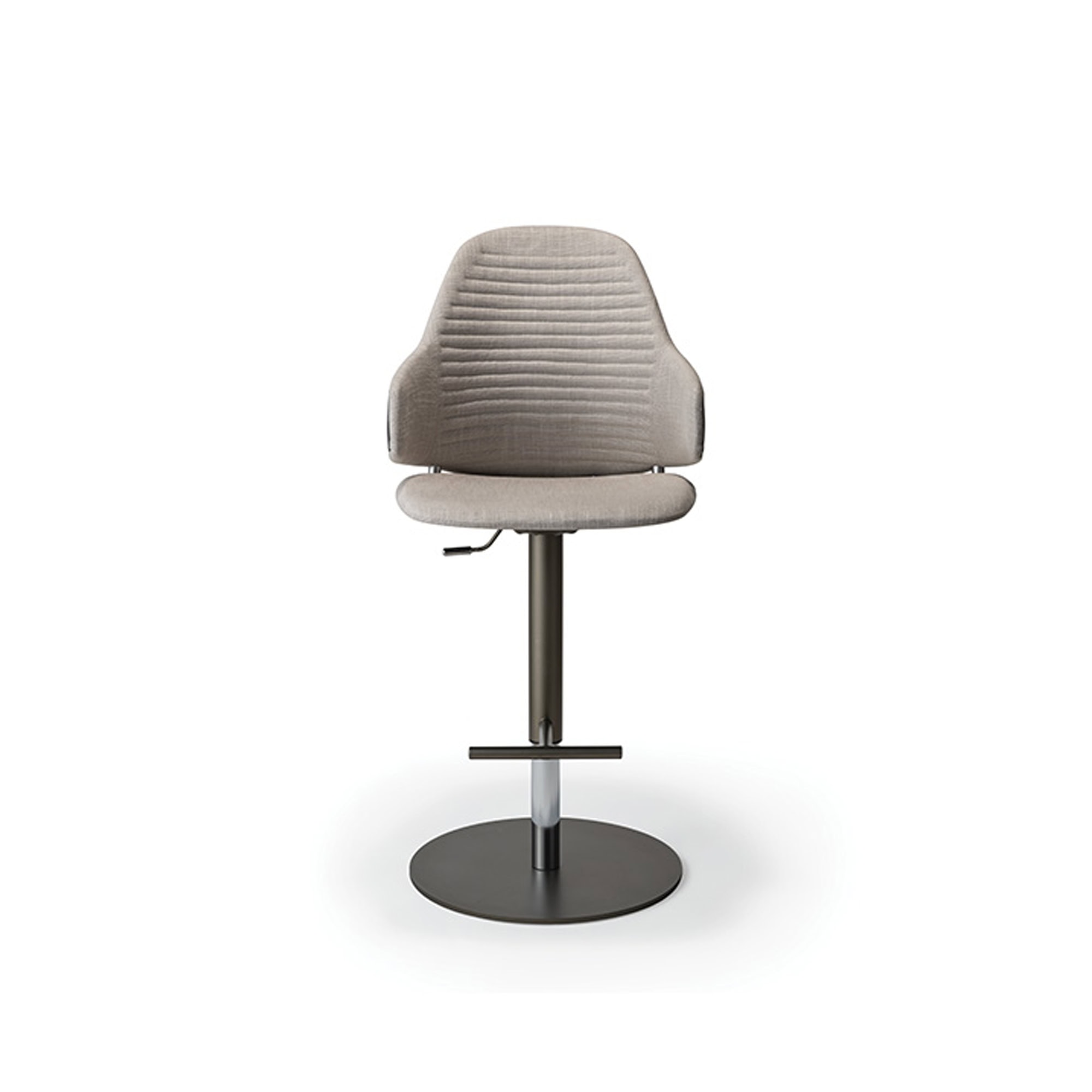 a chair with a metal base