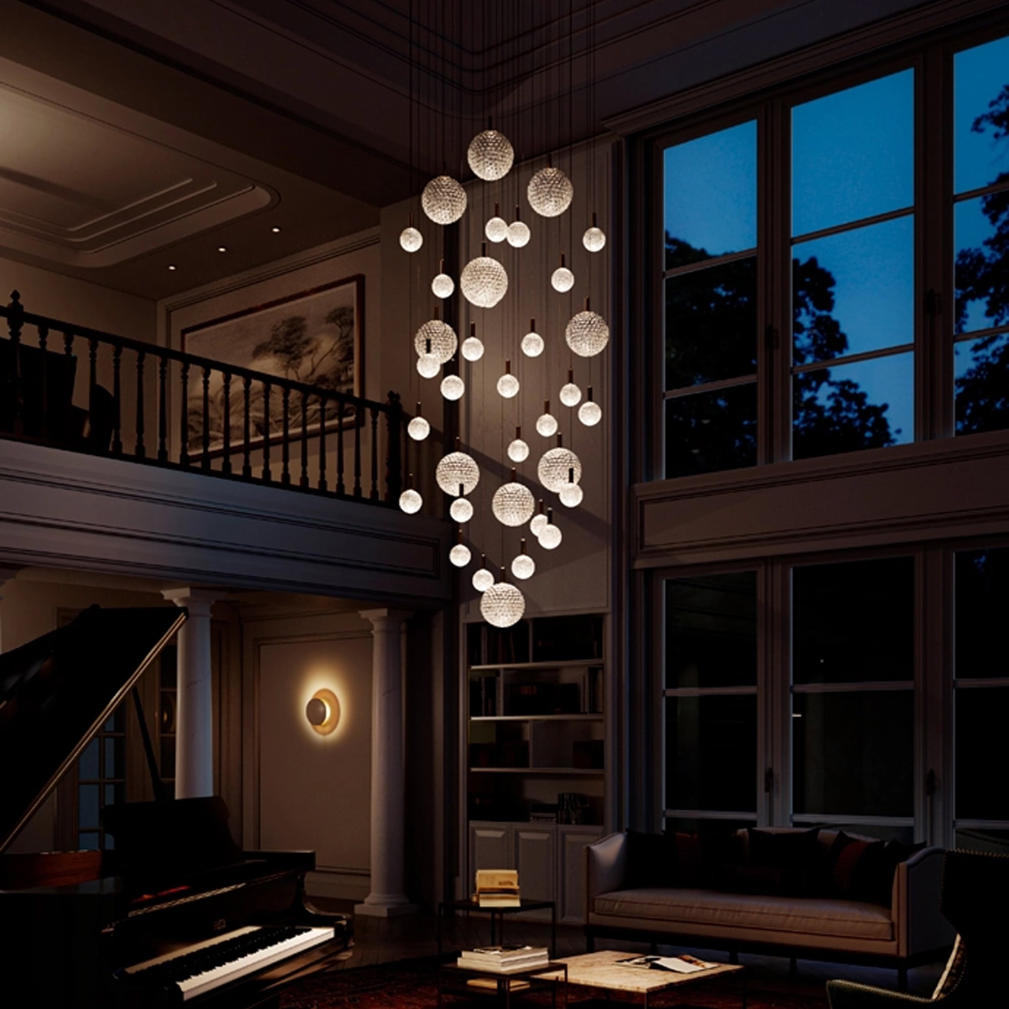Gold Moon Chandelier - catellanismith-par18chandelier-3