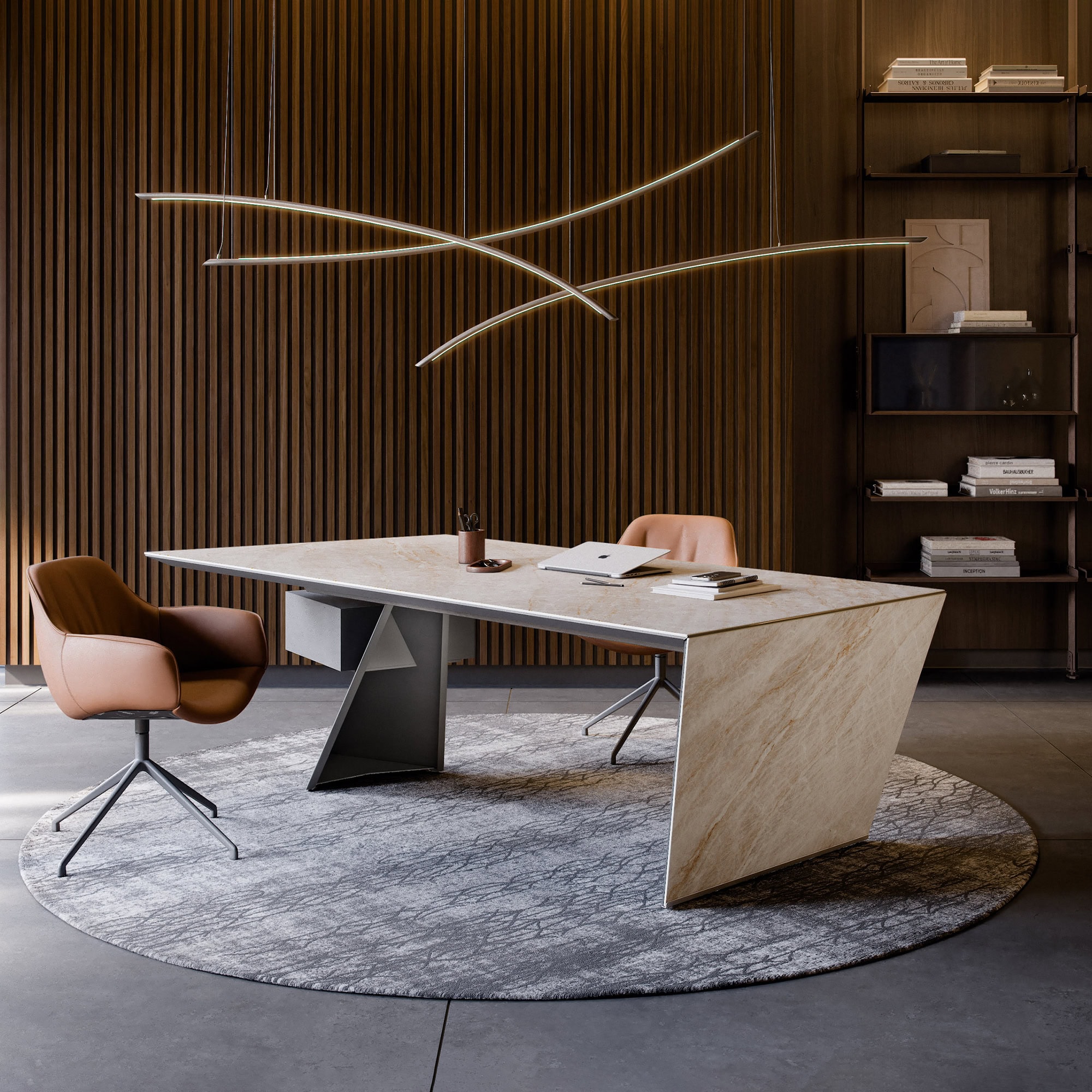 cattelan italia nasdaq sculptural office desk 1