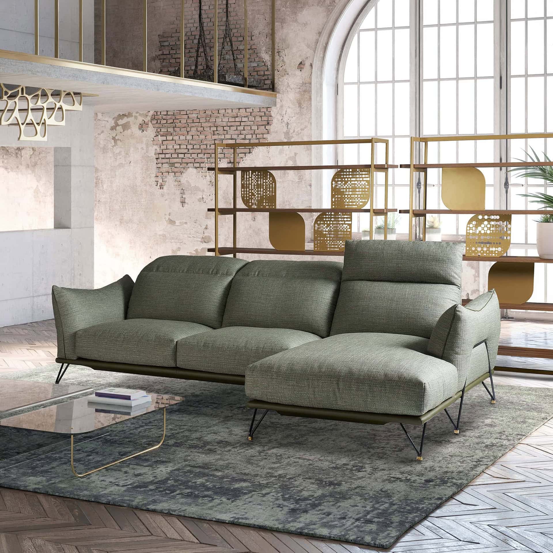 Modern Dagor sectional sofa in a stylish living room setting.