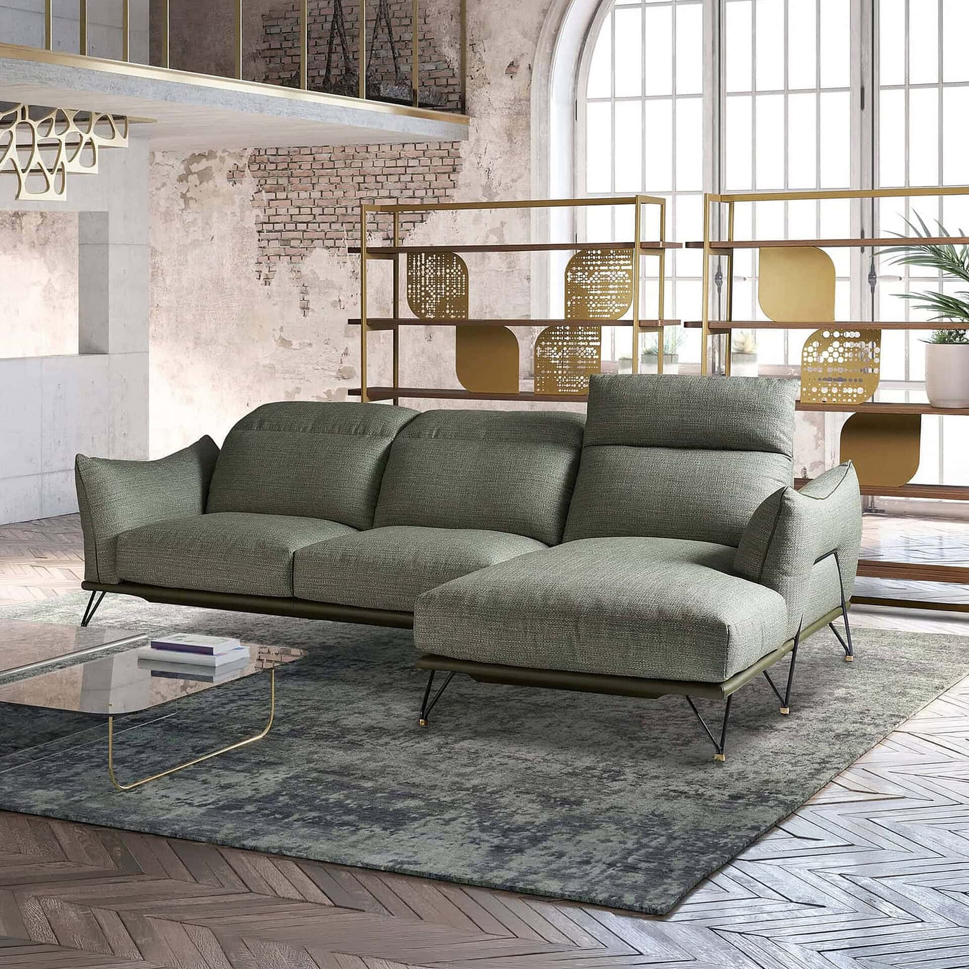 Modern Dagor sectional sofa in a stylish living room setting.