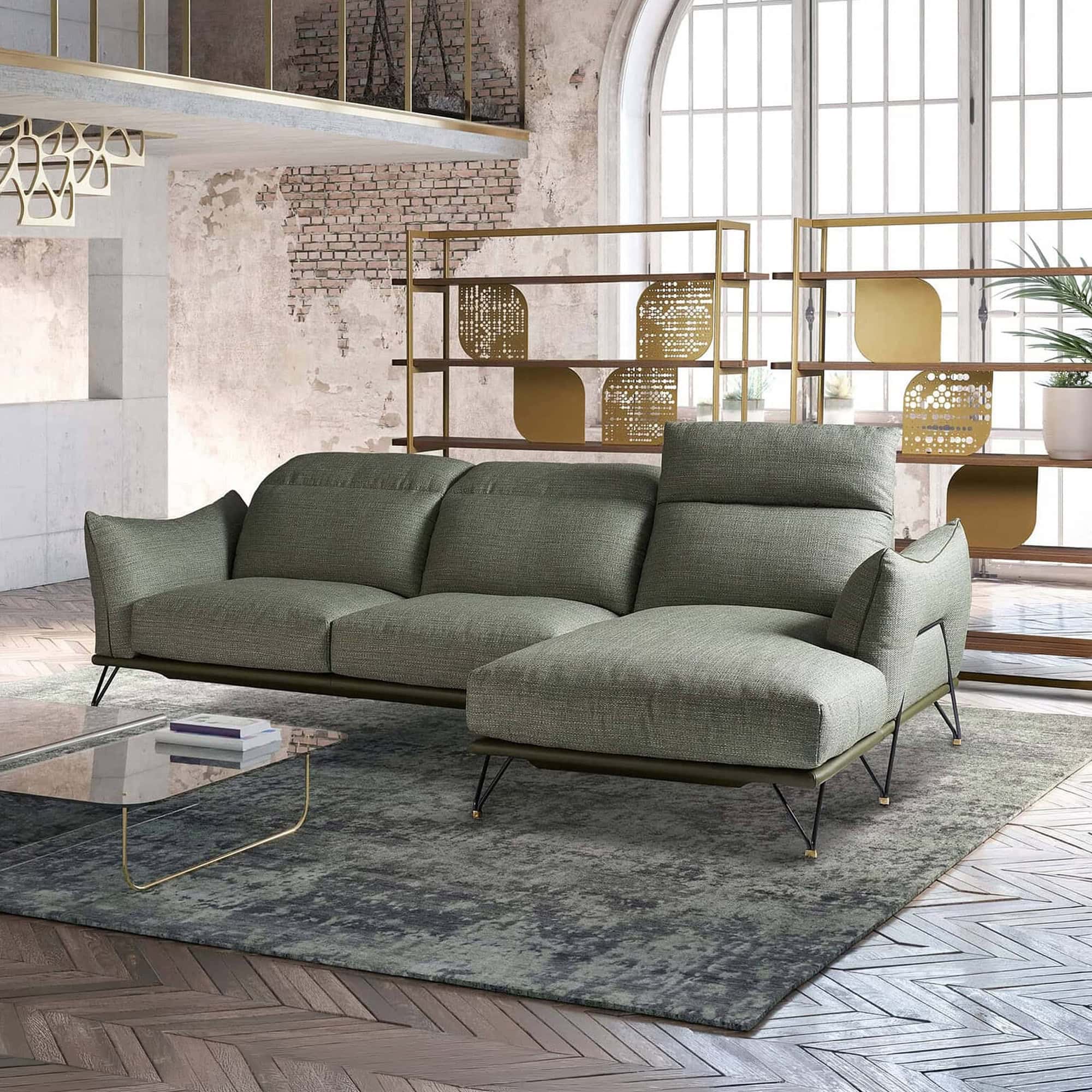 Modern Dagor sectional sofa in a stylish living room setting.