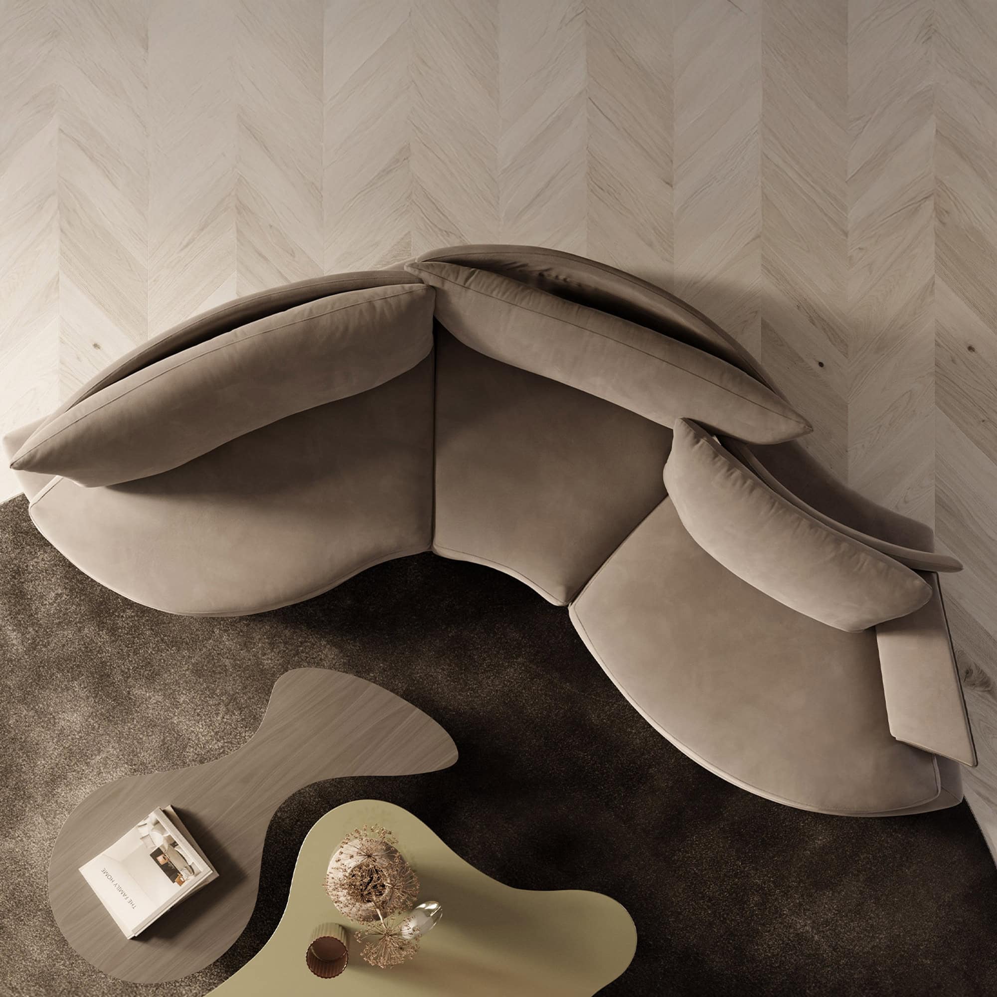 a couch and a coffee table