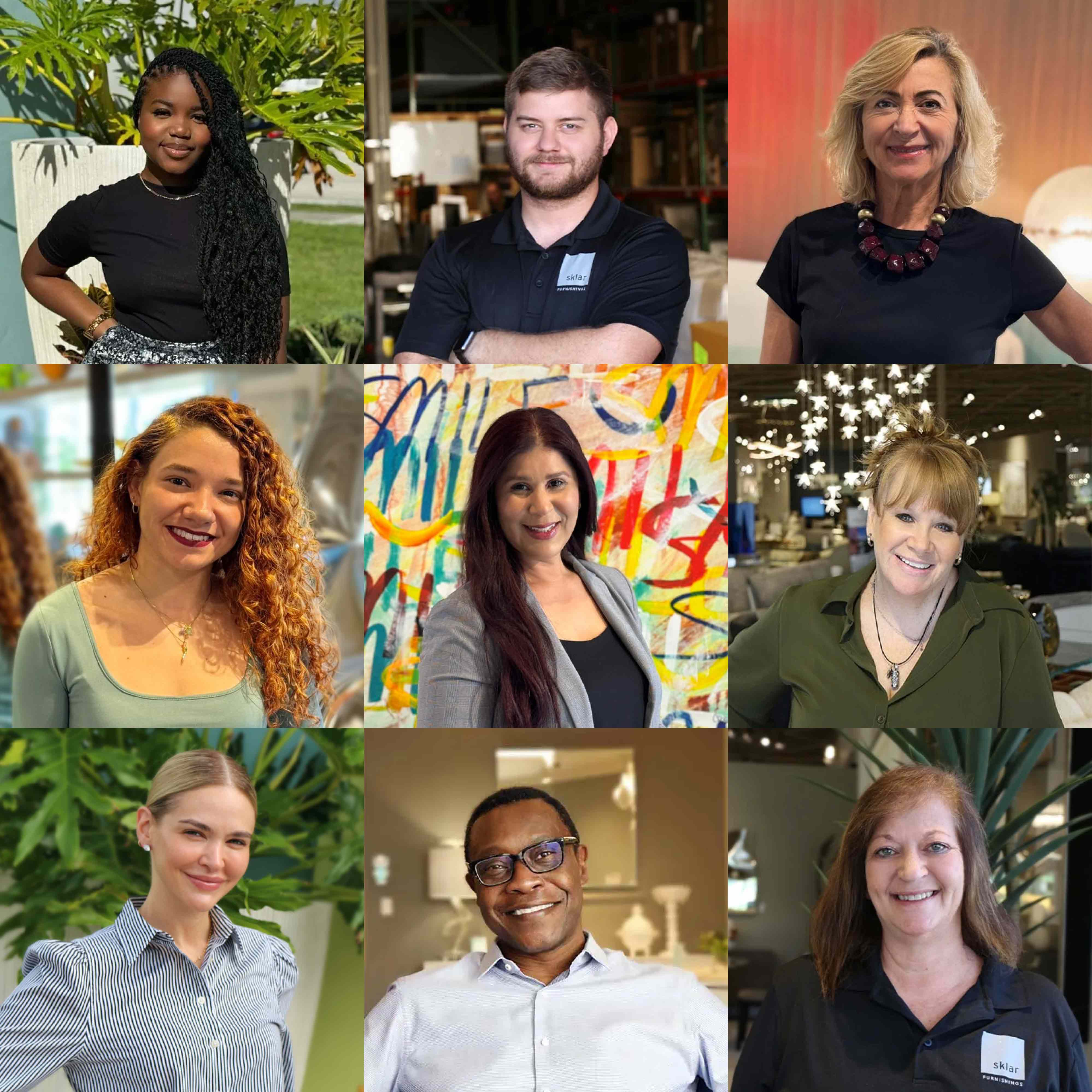 collage sklar team headshots 5 | Sklar Furnishings