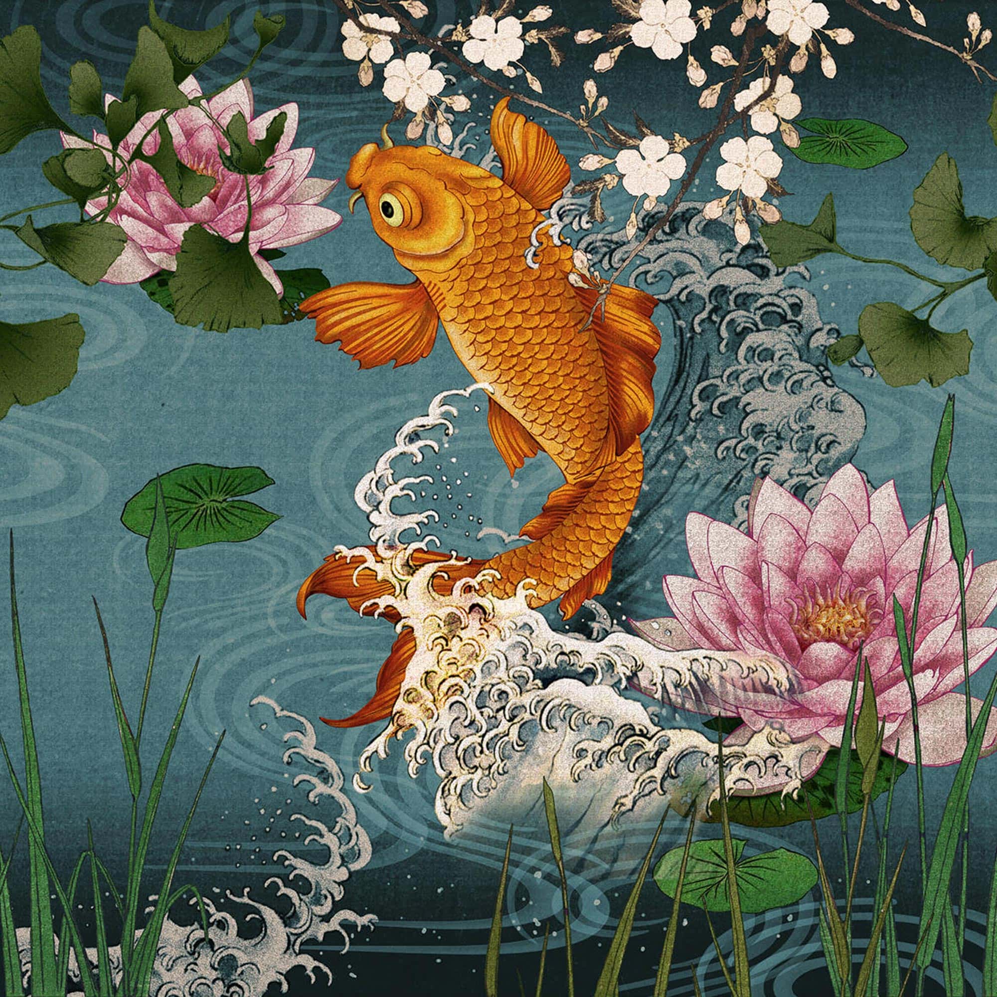 Koi Wallpaper - londonart-koi-wallpaper-1