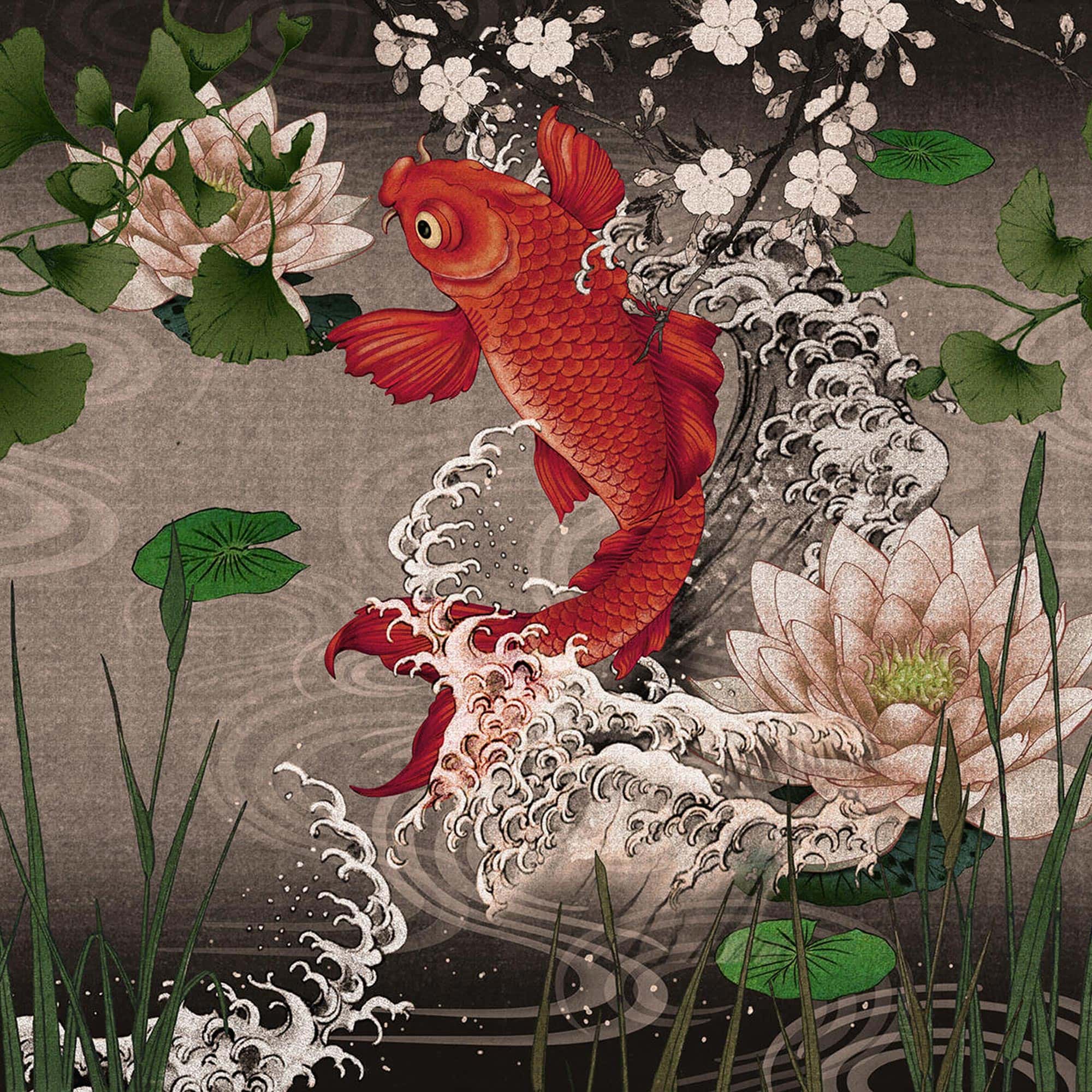 Koi Wallpaper - londonart-koi-wallpaper-4