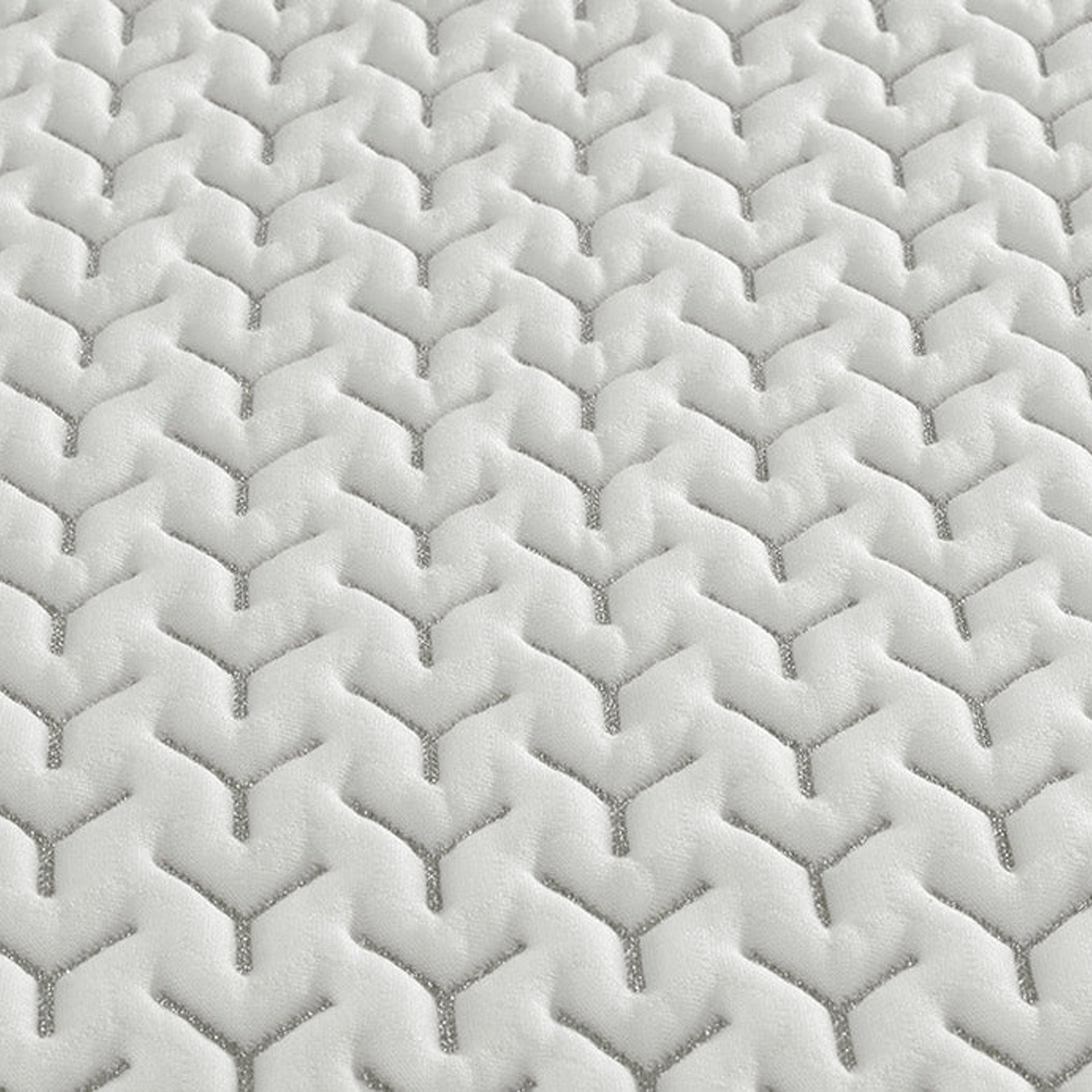 Plush memory foam mattress topper with a quilted cover for added comfort.