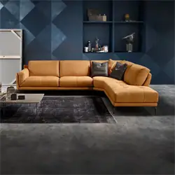 Sklar Furnishings sectional sofa in a modern living room setting.