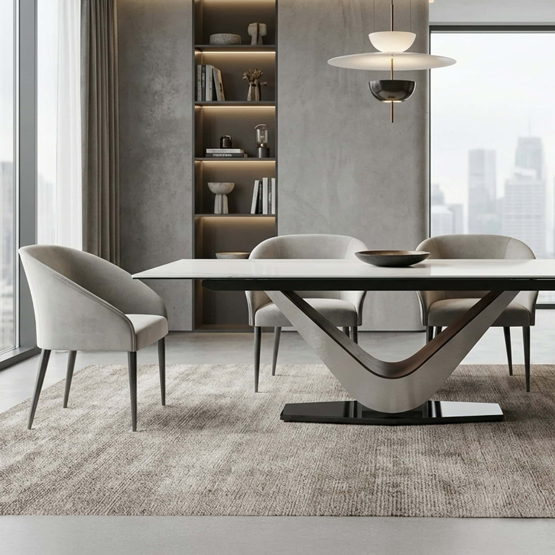 Upholstered LaPorte dining chair in a modern, elegant design for stylish dining rooms.