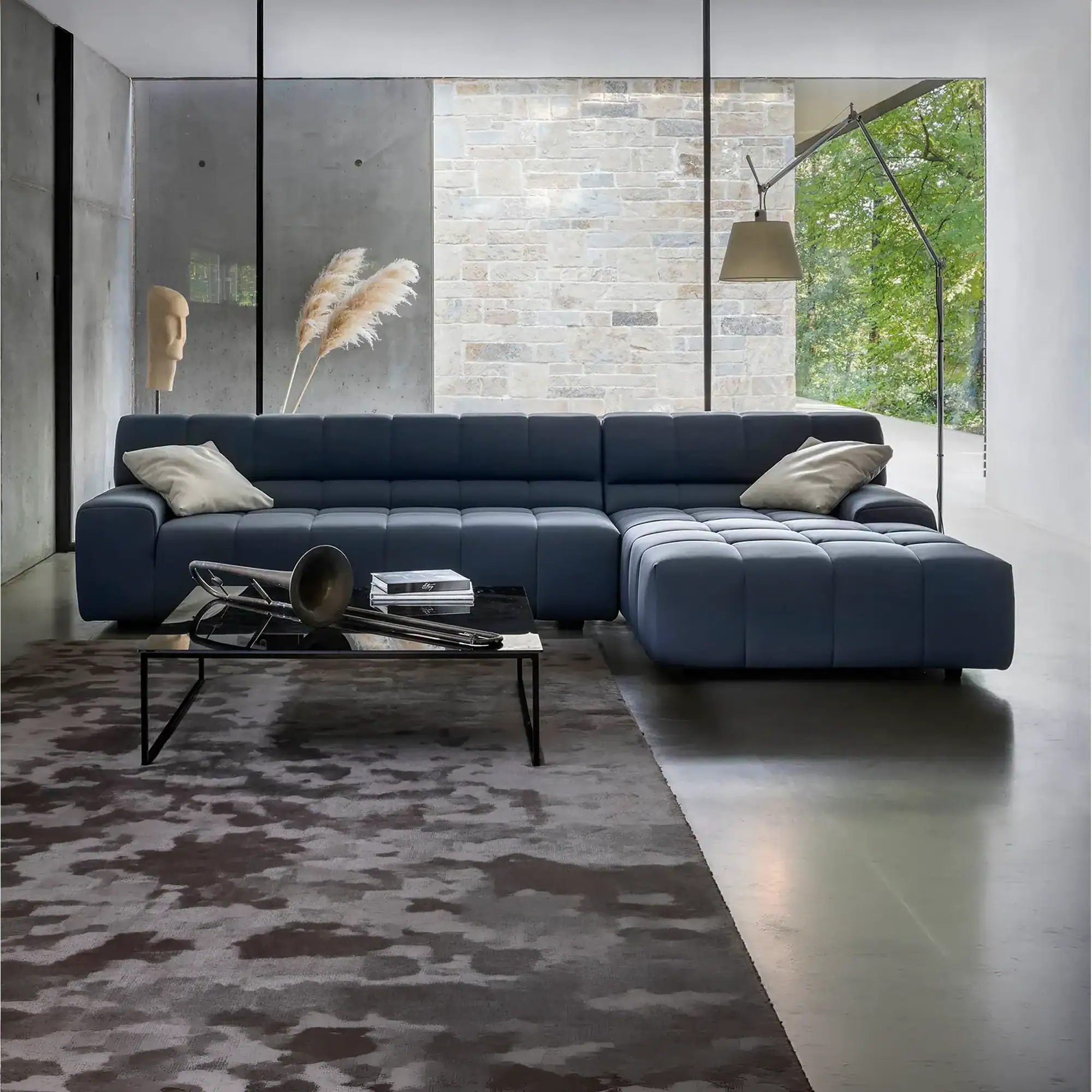 Sklar Furnishings Bric Modular Sectional Sofa in modern living room.