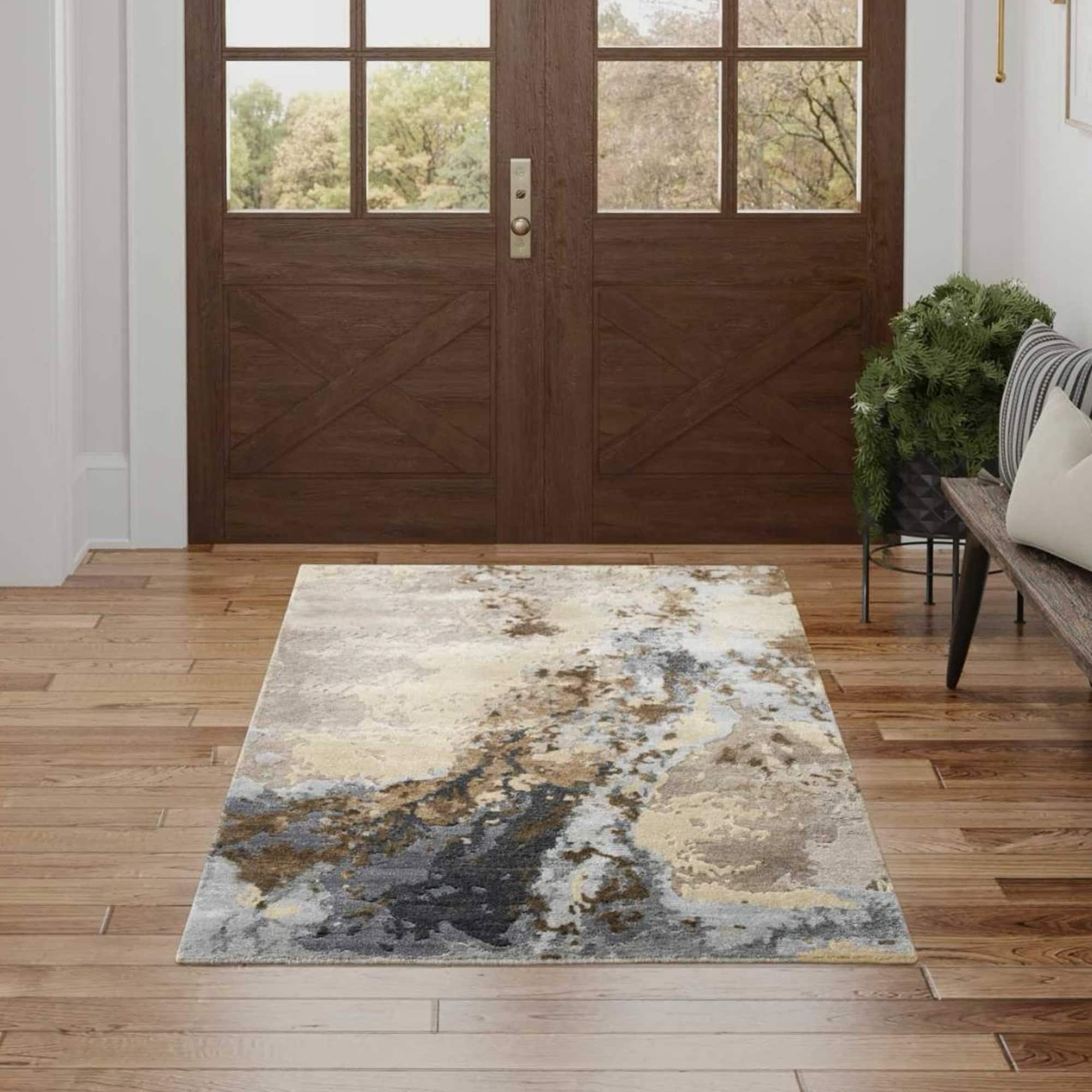 Silk Shadows Beige/Blue Rug - nourison-silkshadowsbeigebluerug-2