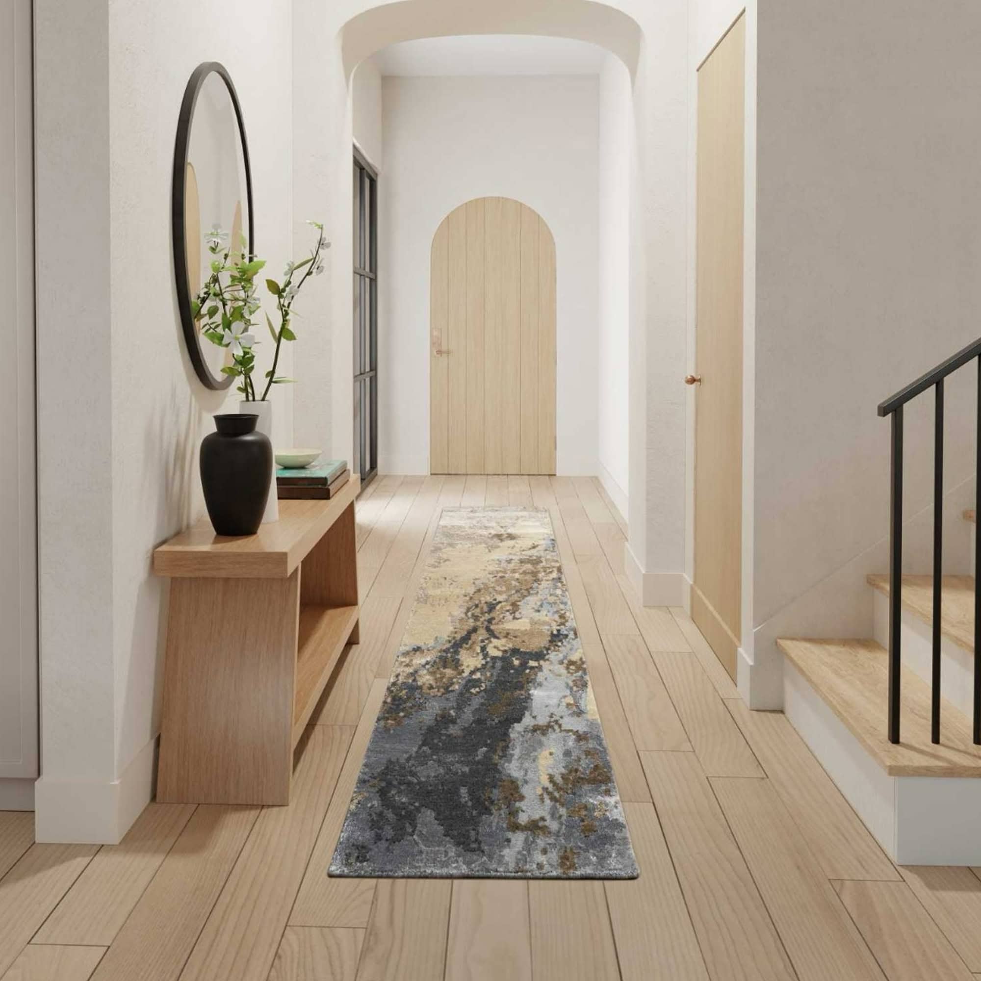 Silk Shadows Beige/Blue Rug - nourison-silkshadowsbeigebluerug-3